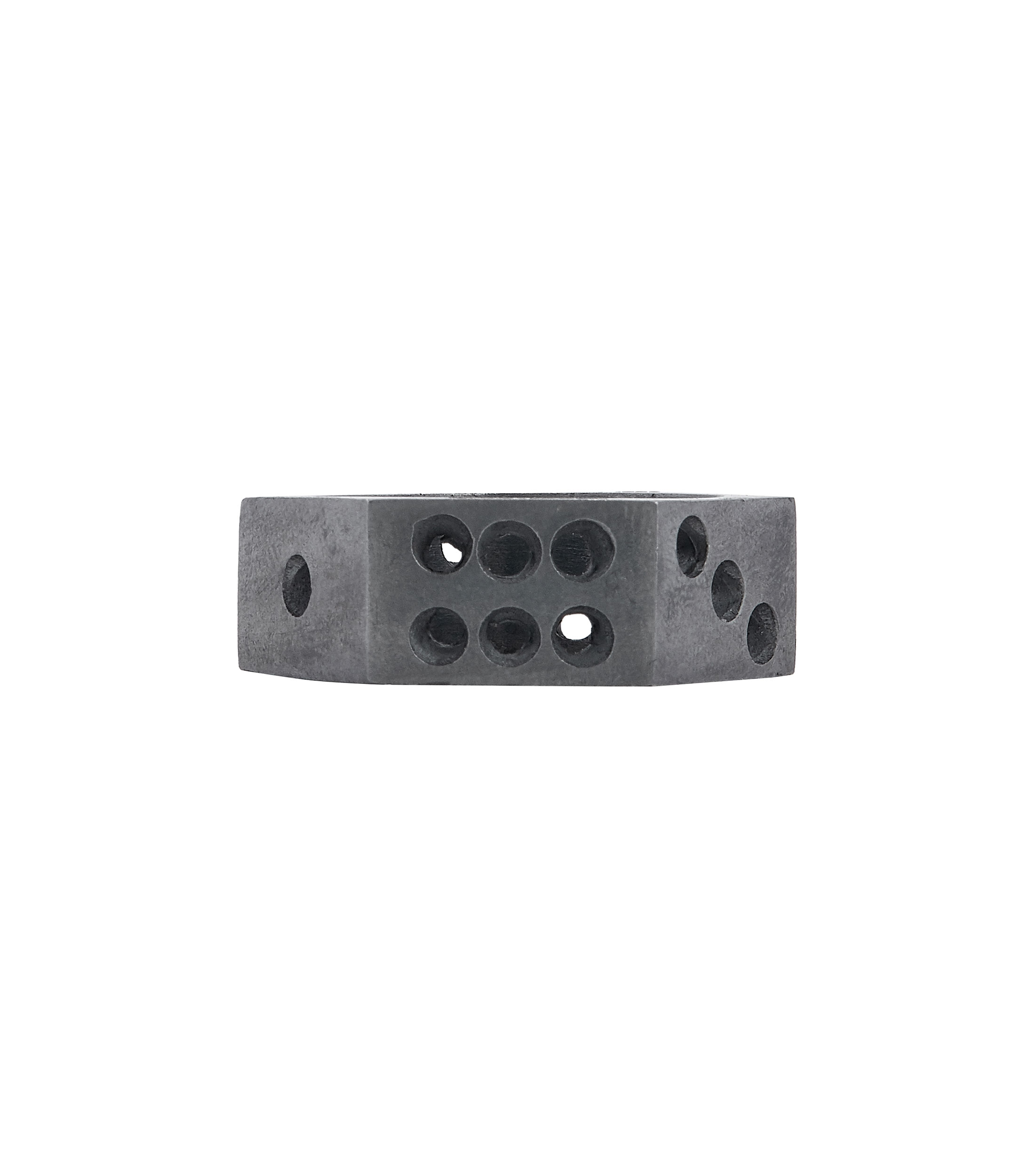 Anillo en plata .925 con hexagono Hombre Talla 26.5