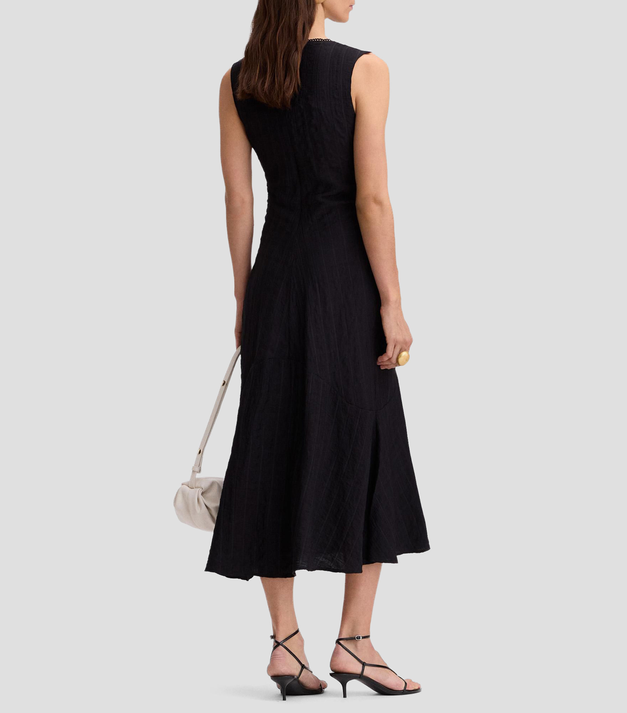 Vestido midi liso Mujer
