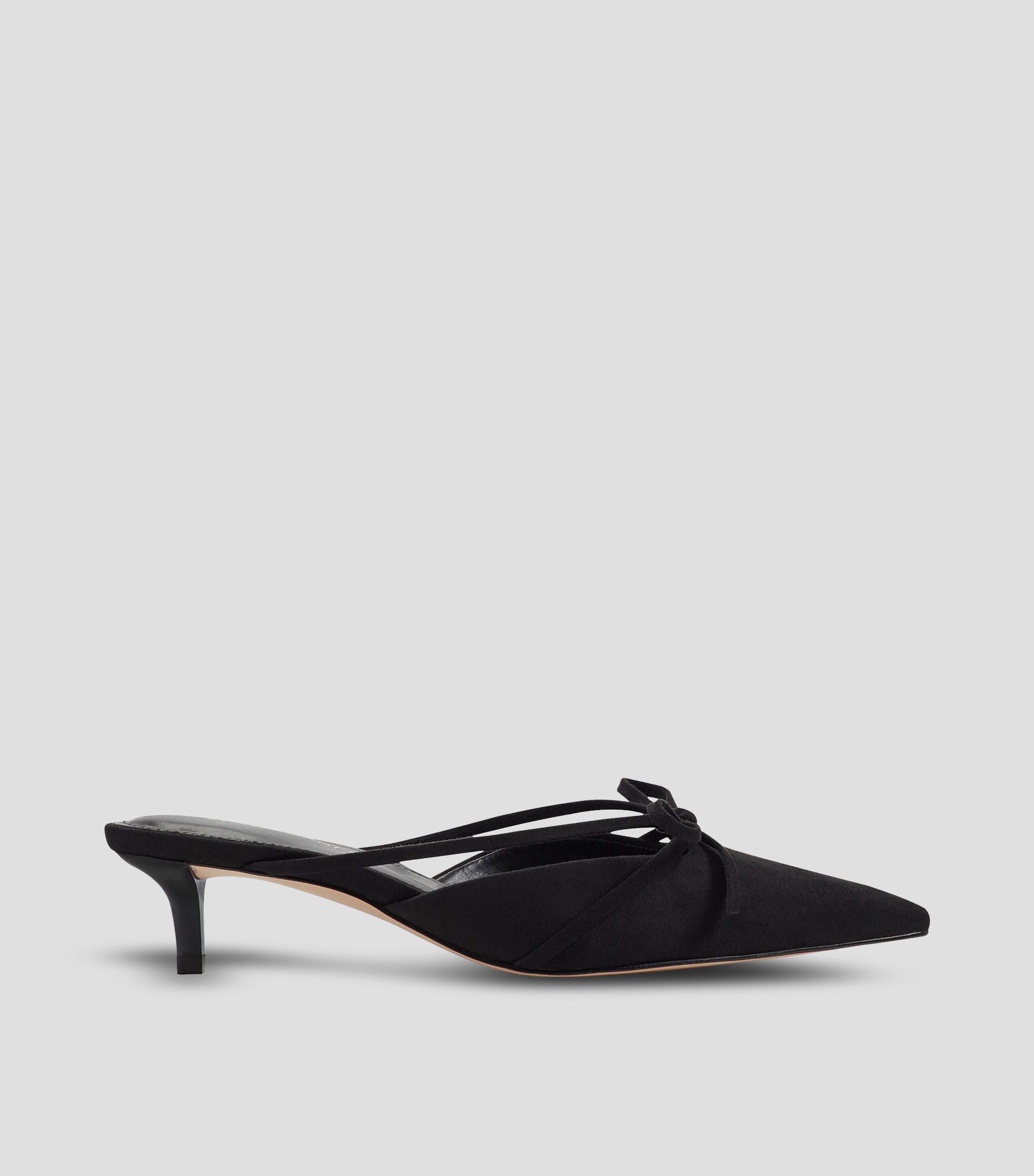 Zuecos Casuales Slip on con tacon bajo de aguja liso Mujer