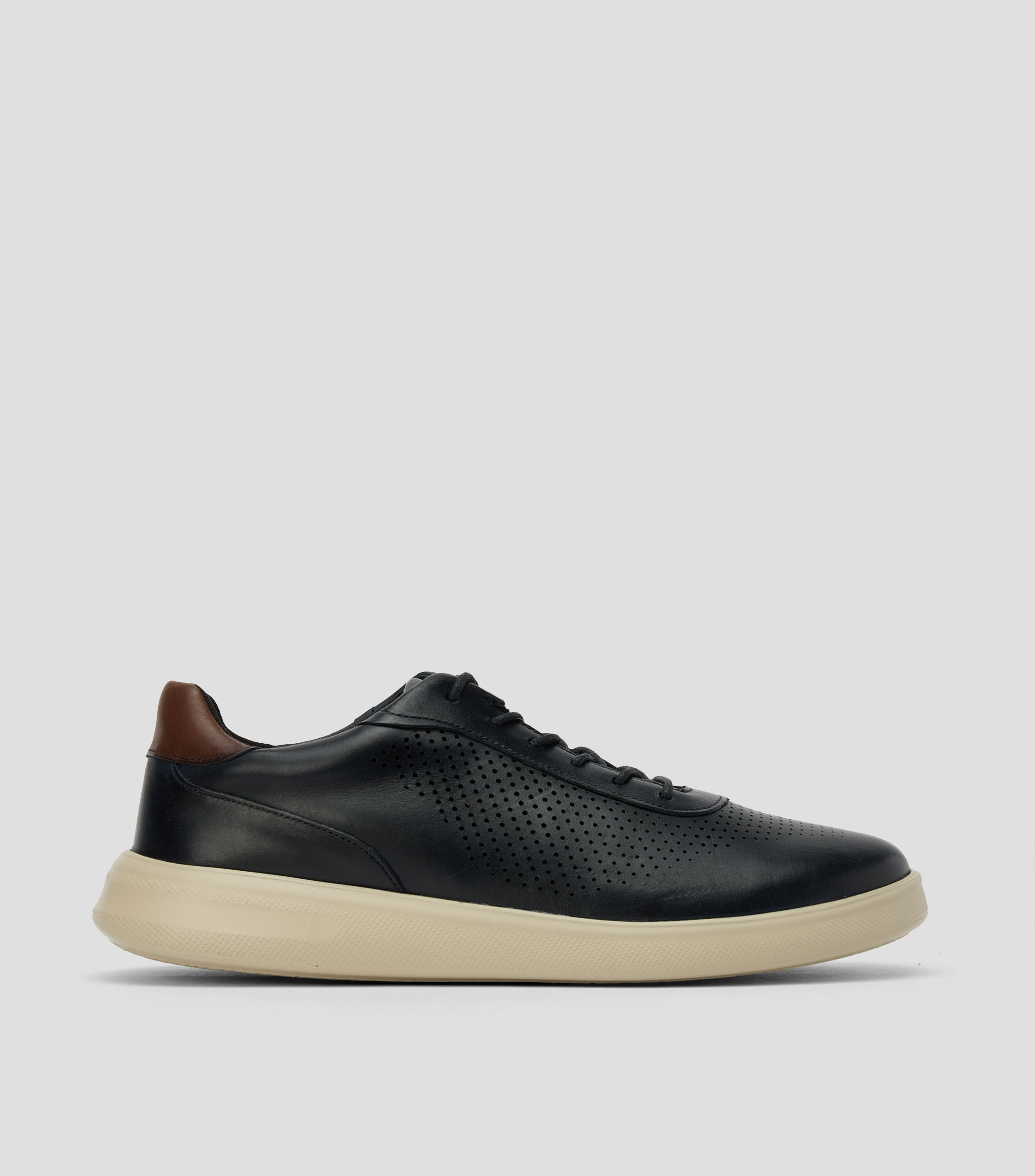 Tenis casuales en piel lisos Hombre