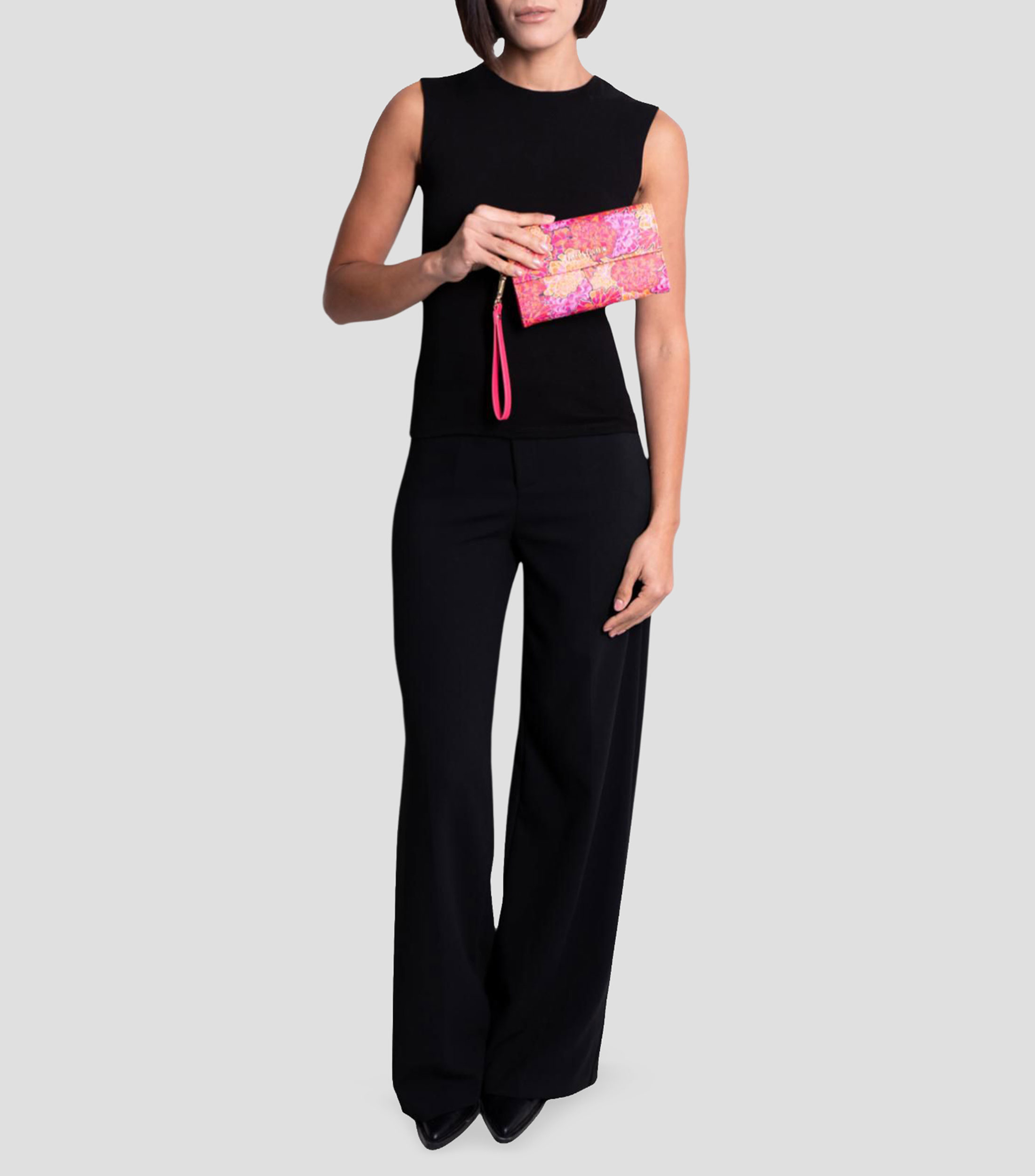 Bolsa wristlet Cempasúchil estampado Mujer