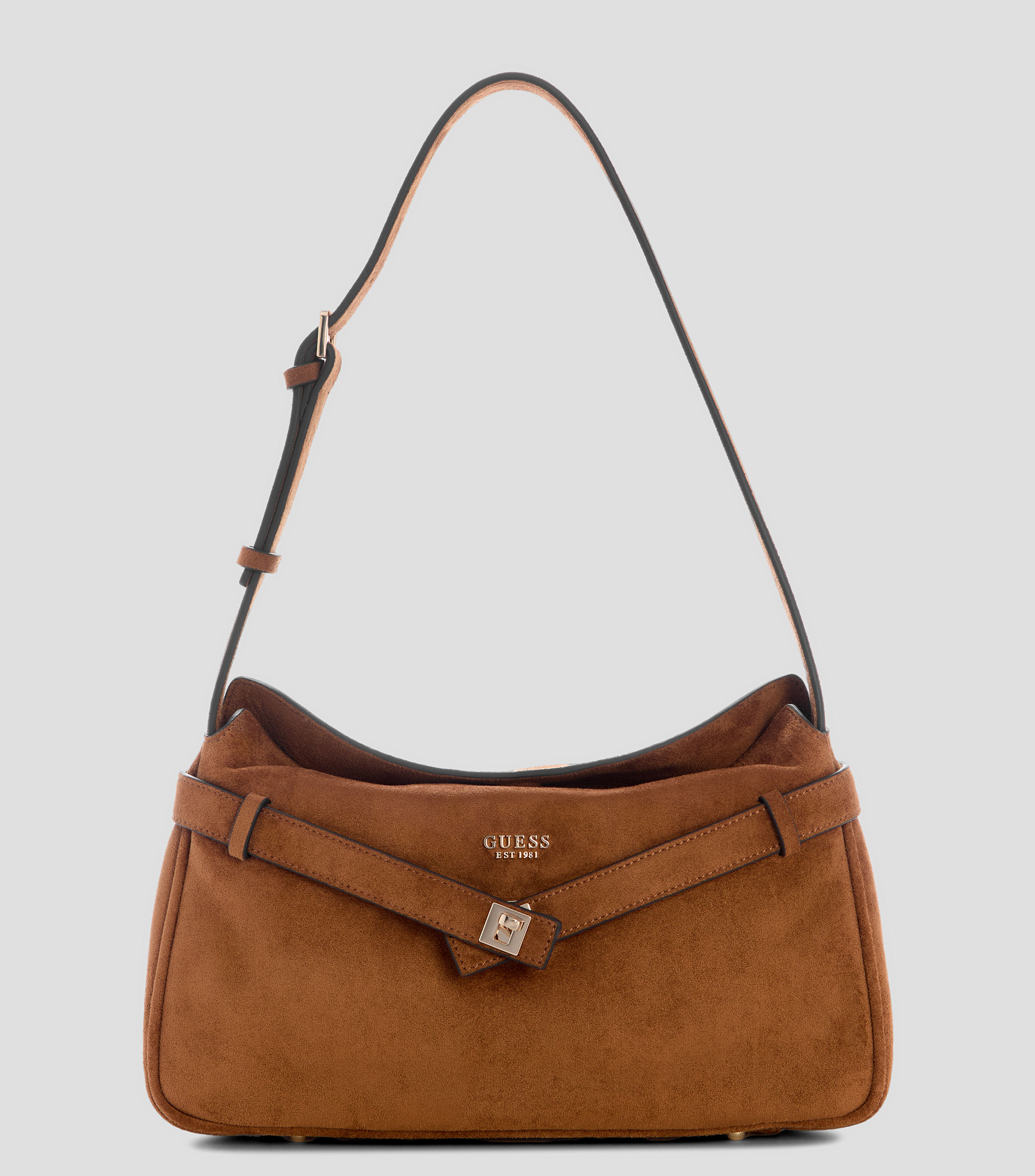 Bolsa shoulder café Ella lisa Mujer