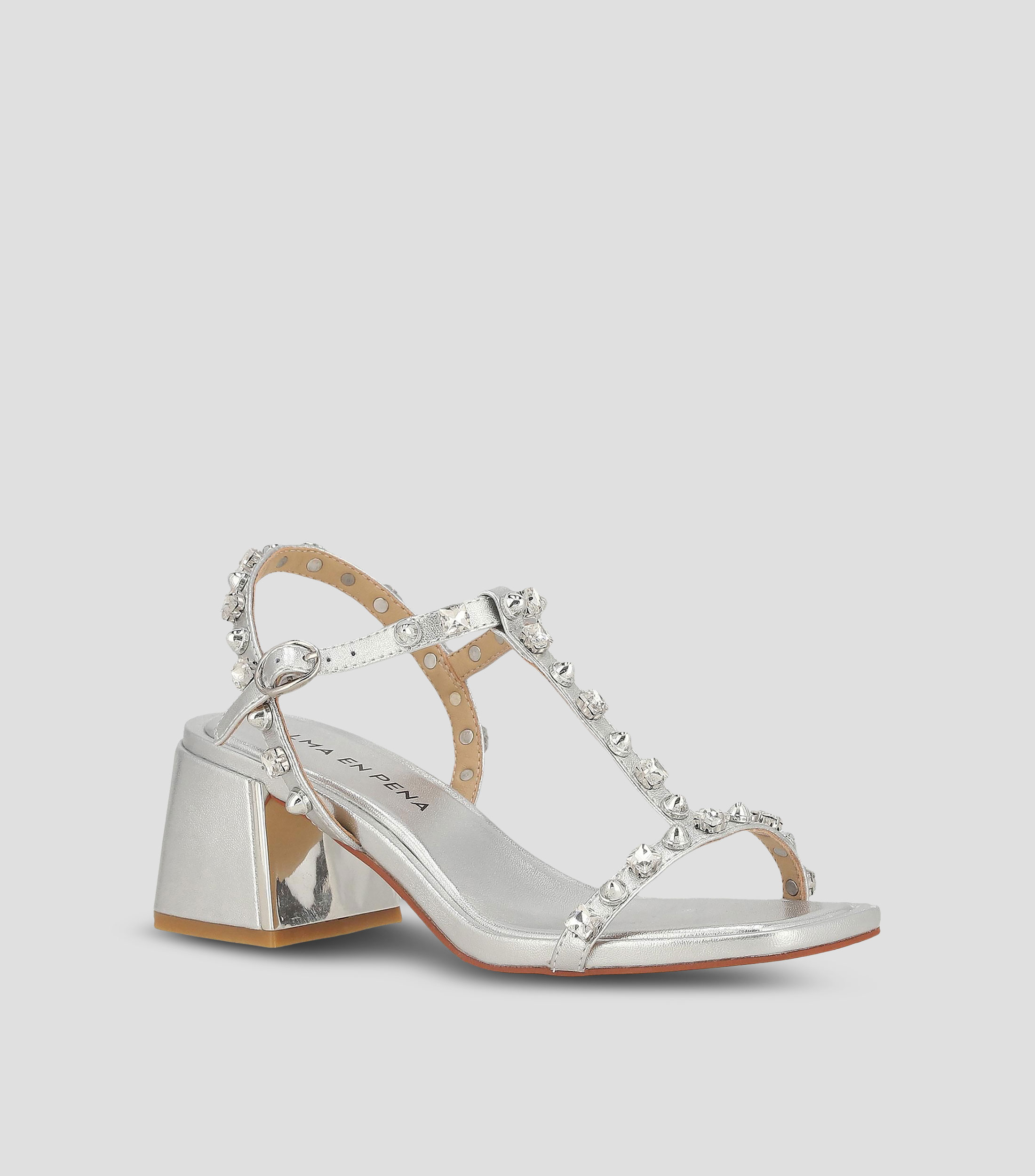 Sandalias con Tacón Cuadrado de 7 cm Mujer