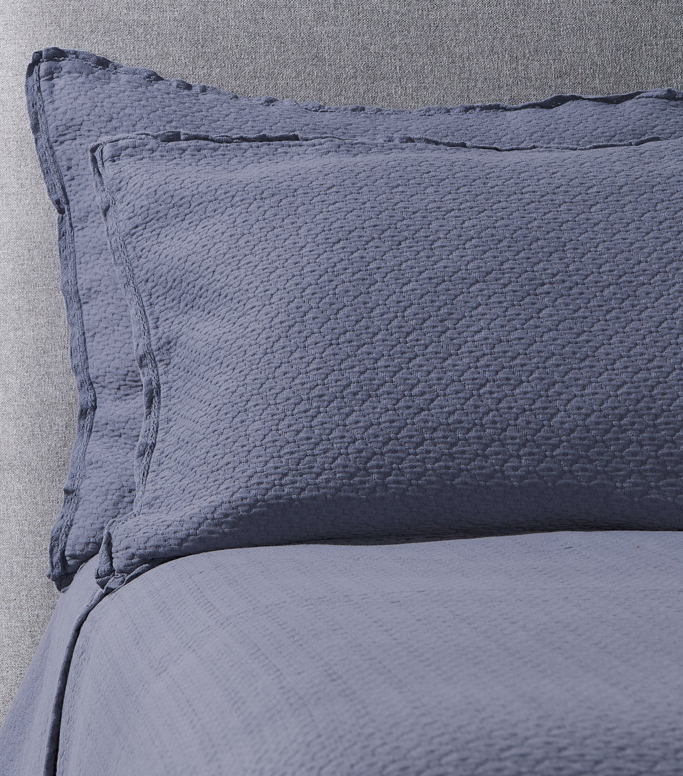 Funda para almohada Estándar en algodón azul