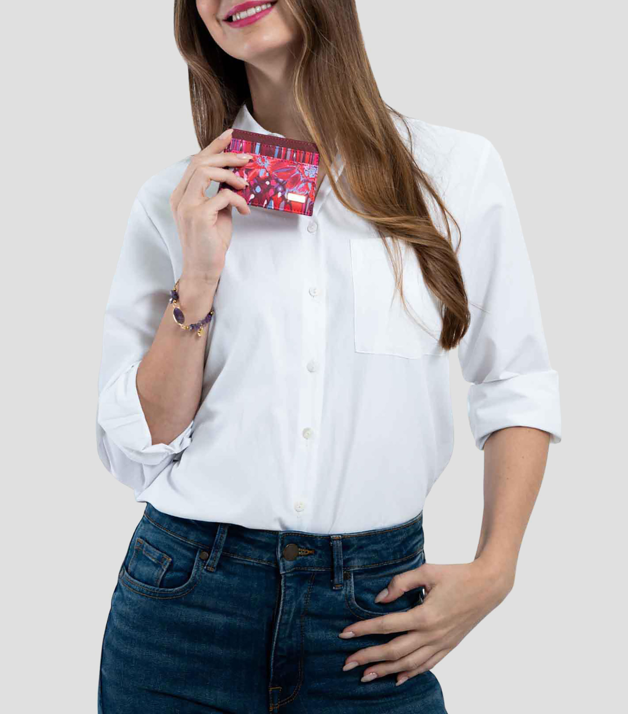 Tarjetero estampado Mujer