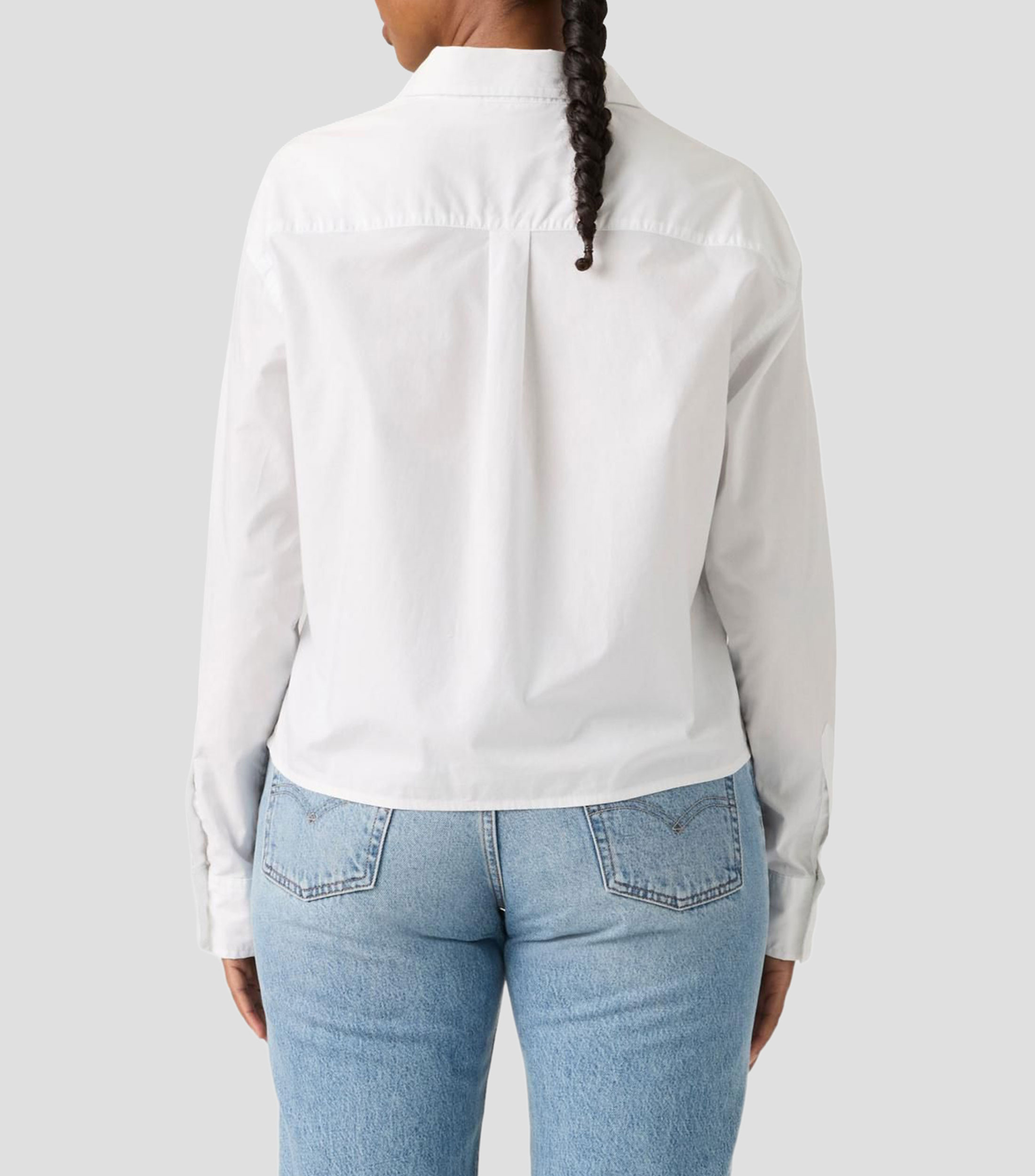 Camisa lisa con manga larga Mujer