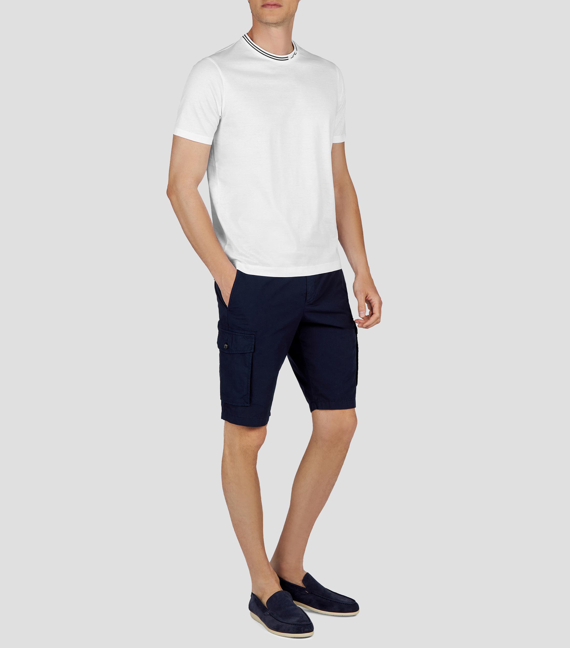 Playera cuello redondo manga corta lisa Hombre