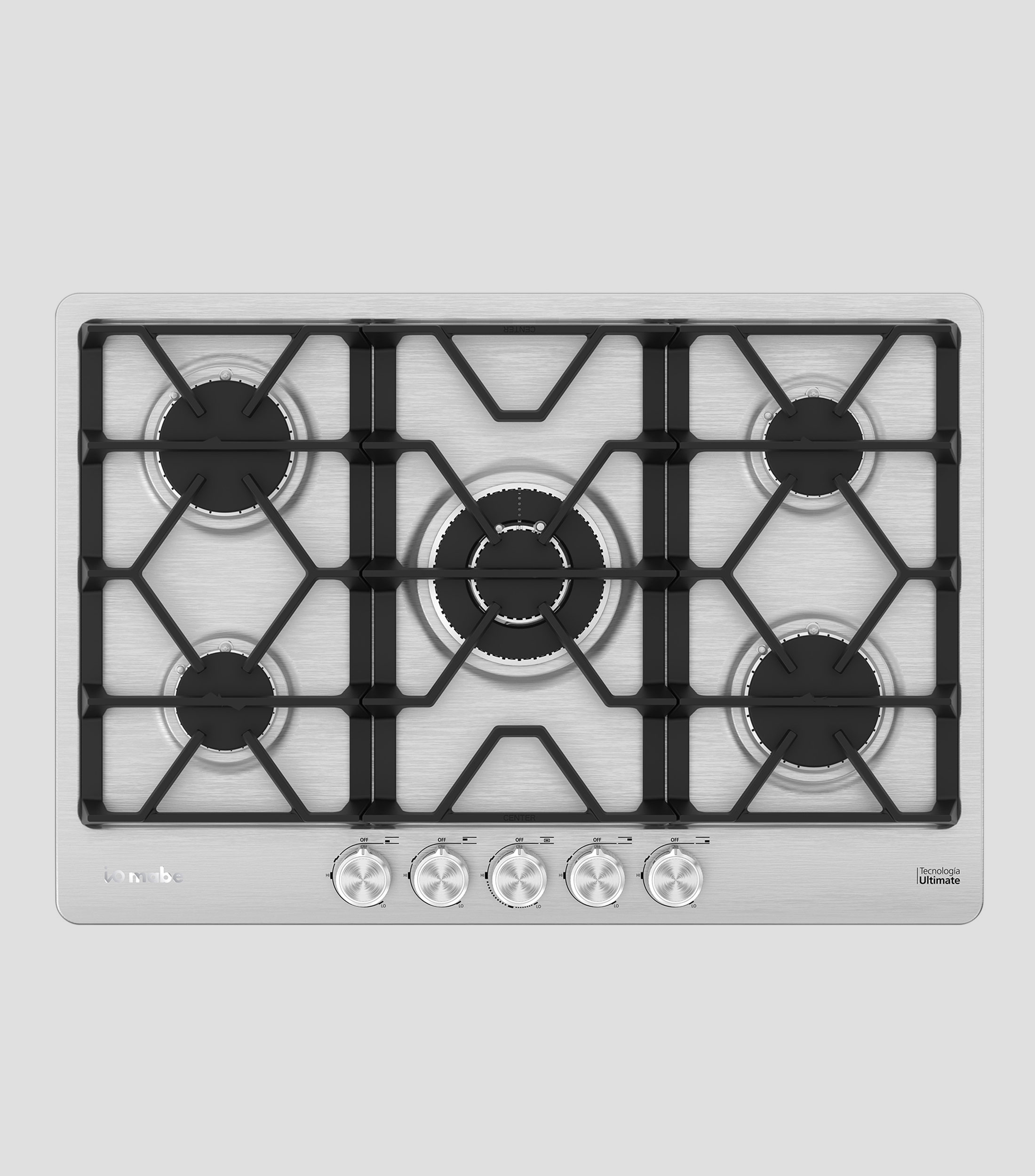 Parrilla a Gas LP con 5 quemadores en acero inoxidable