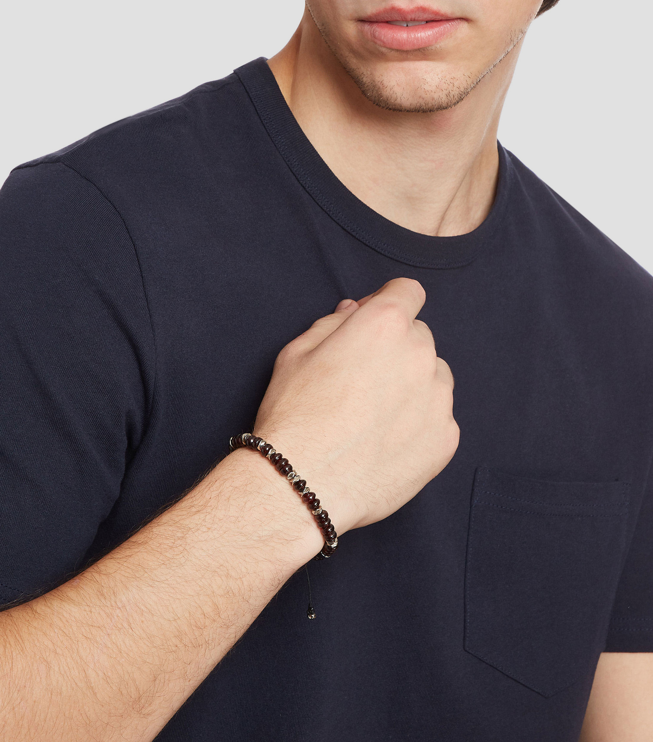 Pulsera con piedra volcánica Hombre