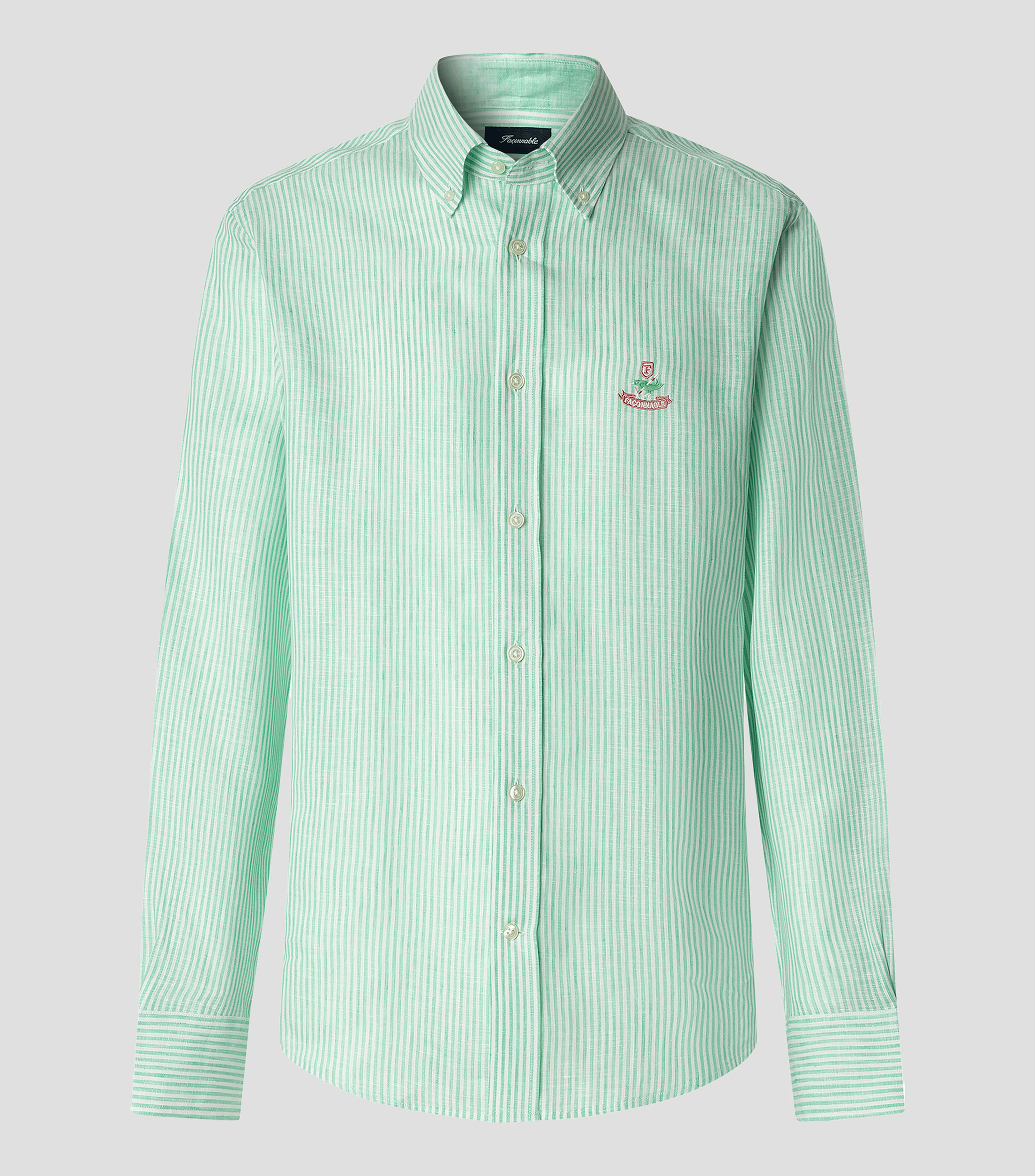 Camisa de rayas manga larga Hombre