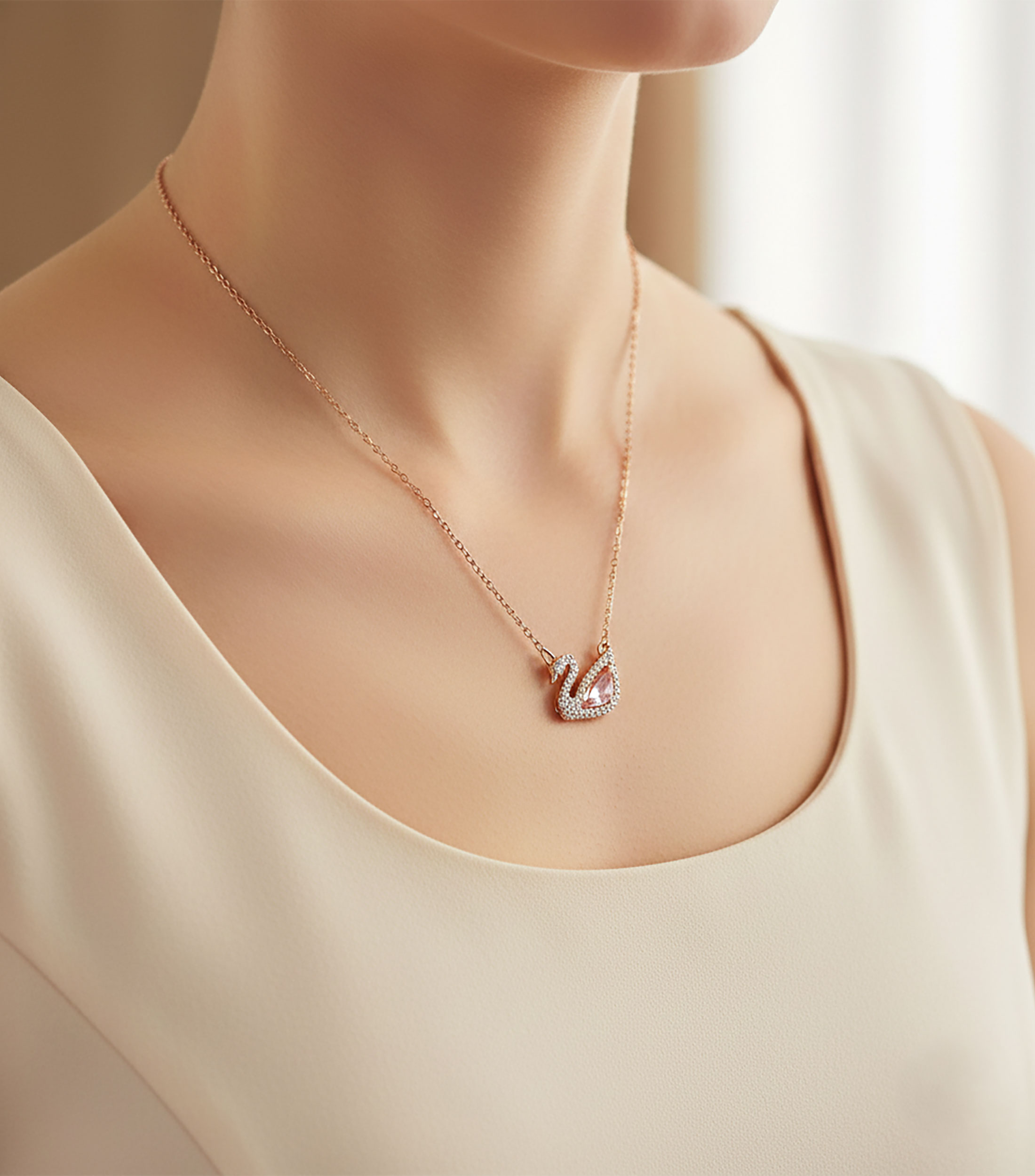 Collar con cristales Dazzling Swan Mujer