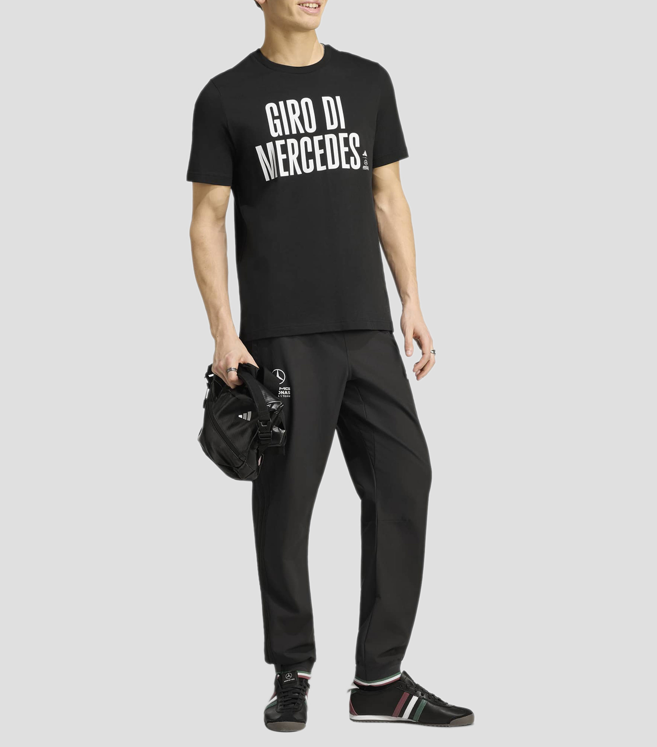 Playera cuello redondo manga corta estampada Hombre