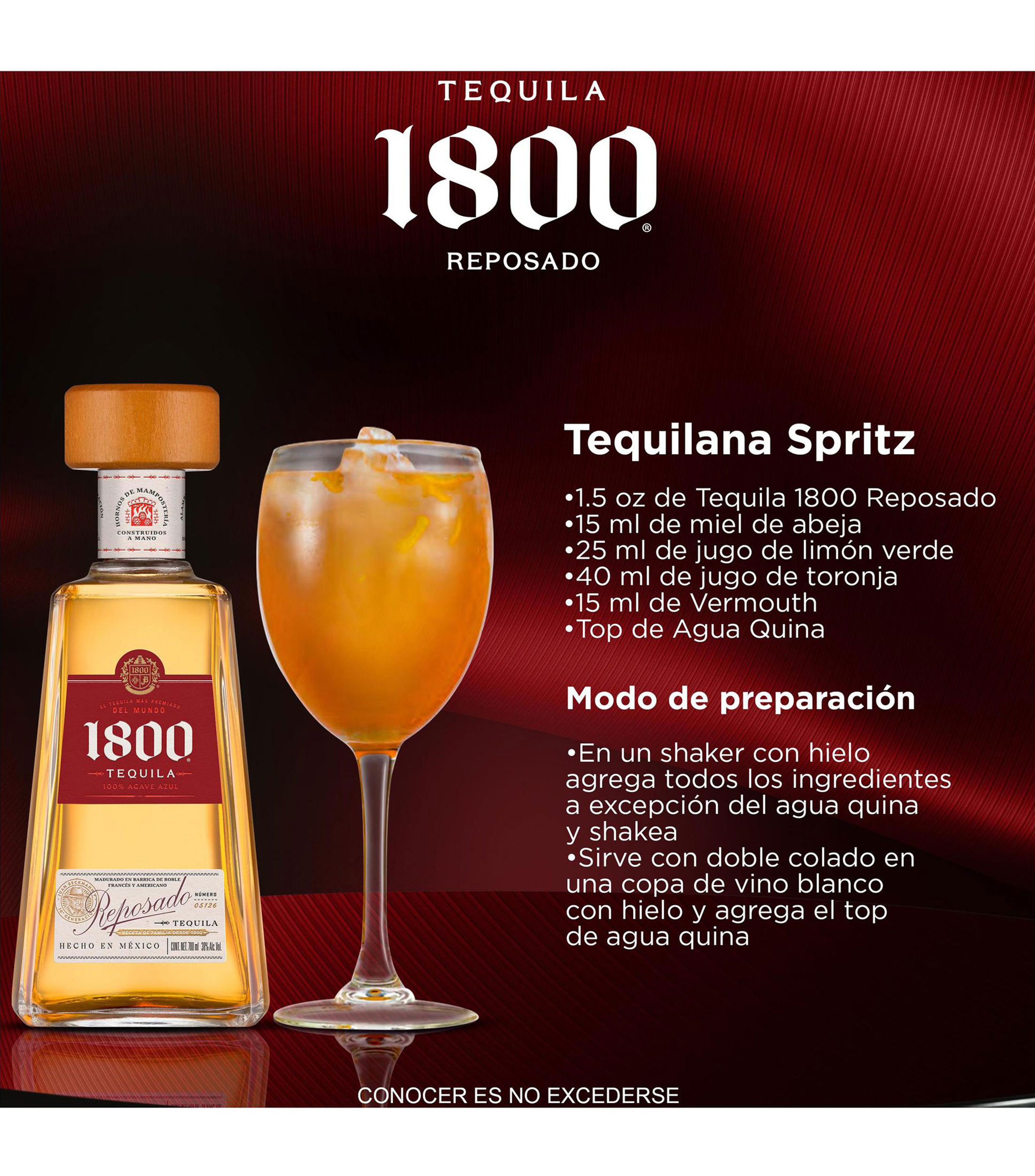 Tequila reserva 1800 reposado, 700 ml