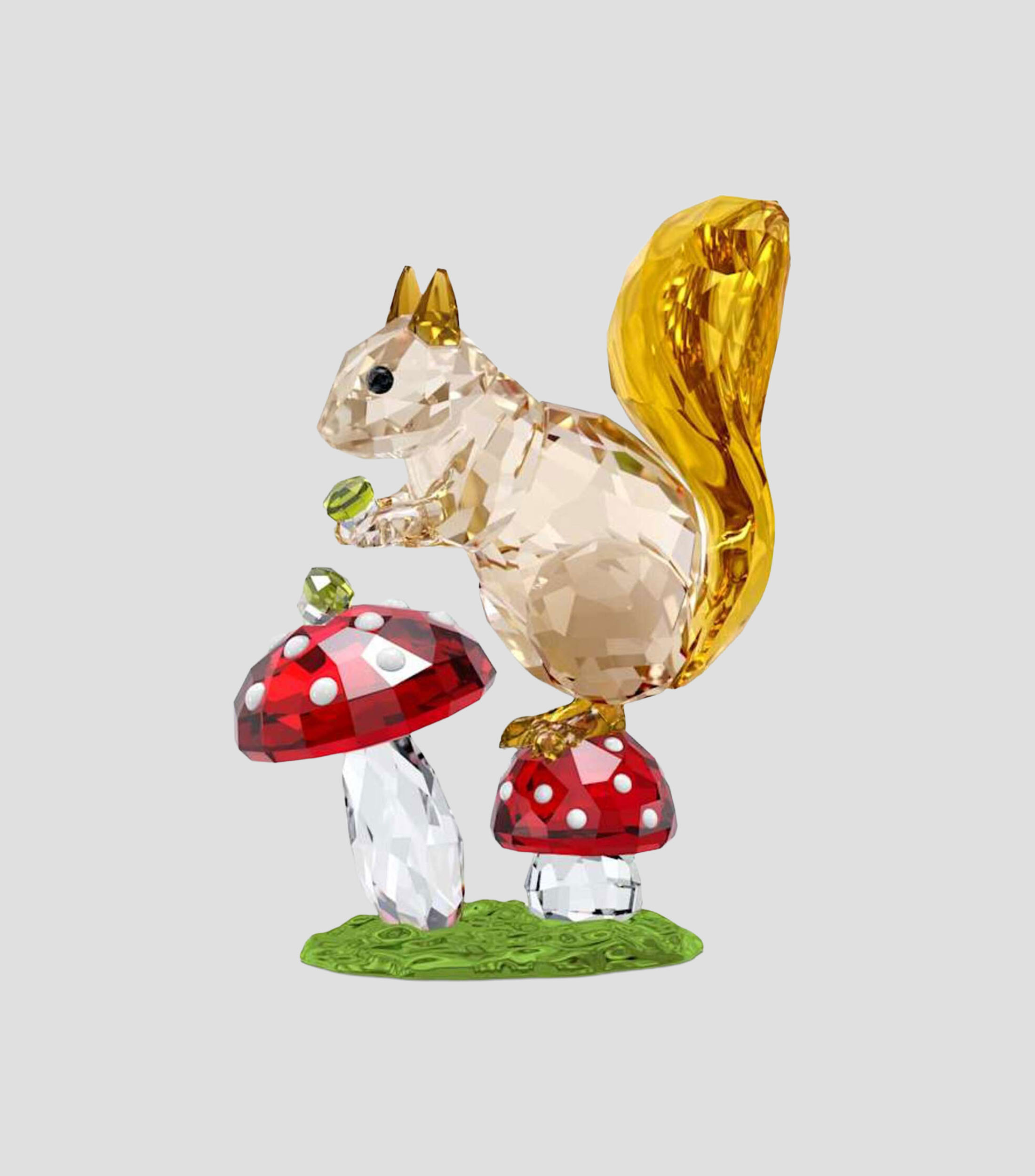 Figura decorativa Idyllia Ardilla y Setas en cristal