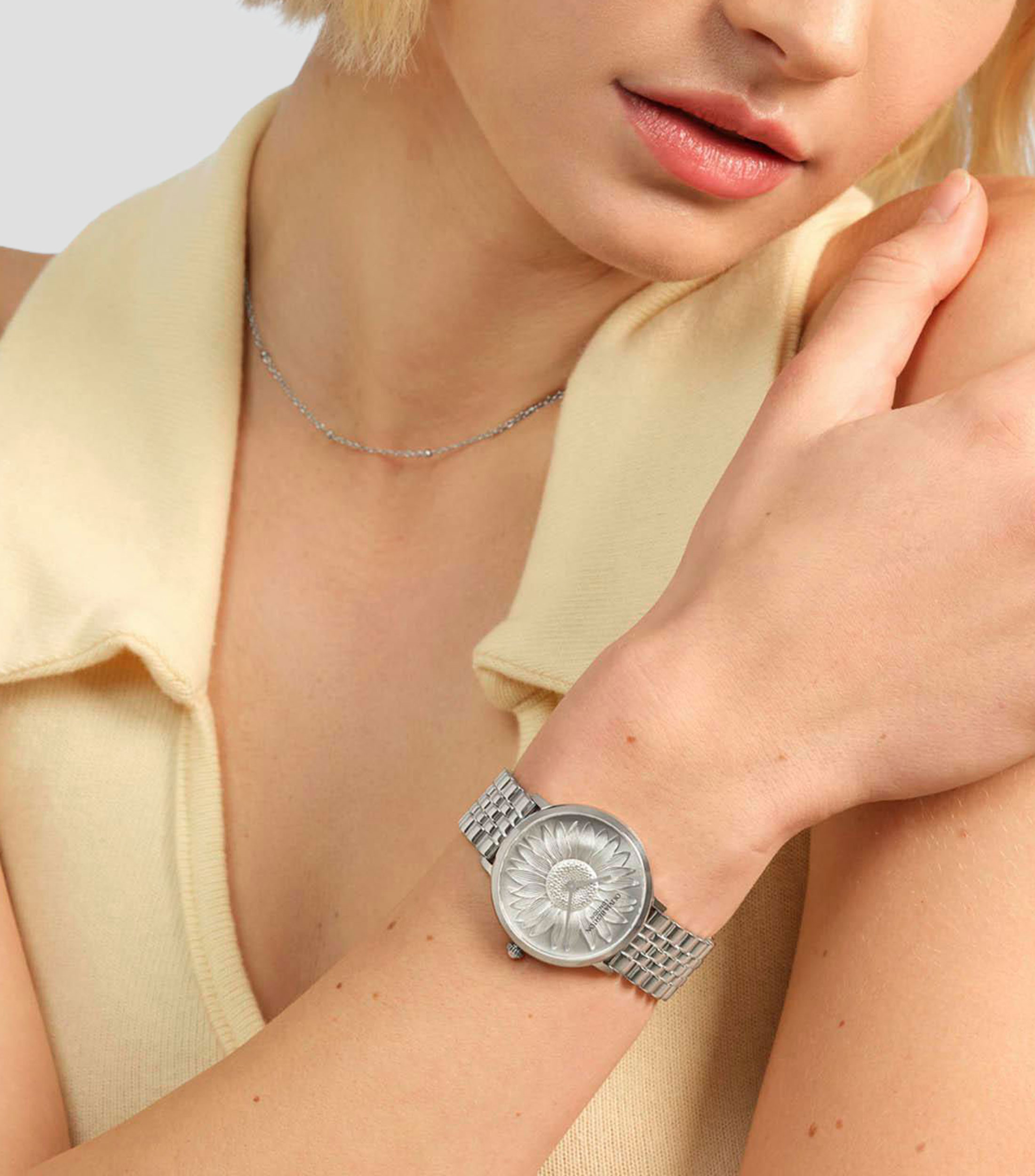Reloj para Mujer Sunflower Casual Plateado