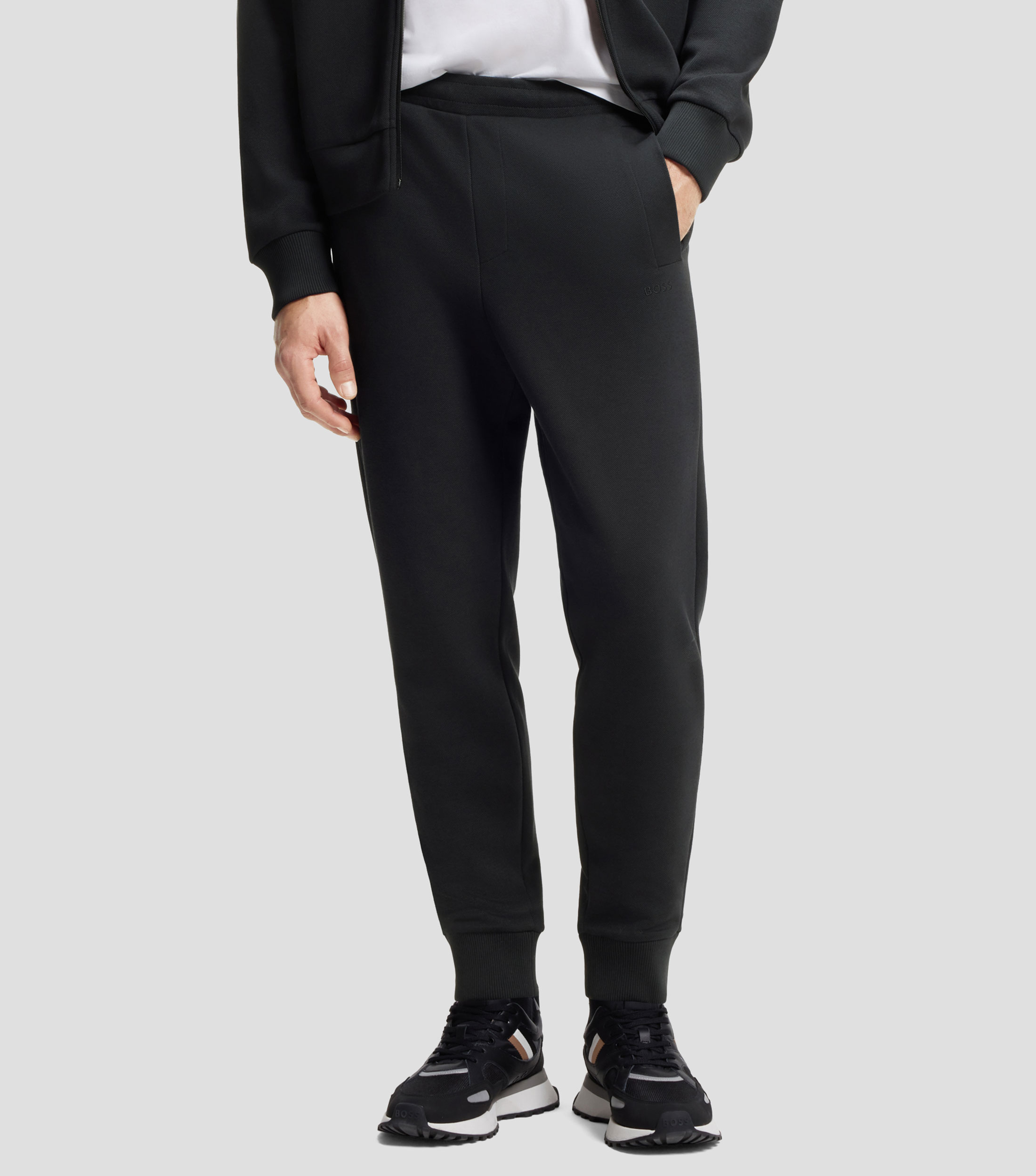 Pants de chándal de algodón con logo bordado Hombre