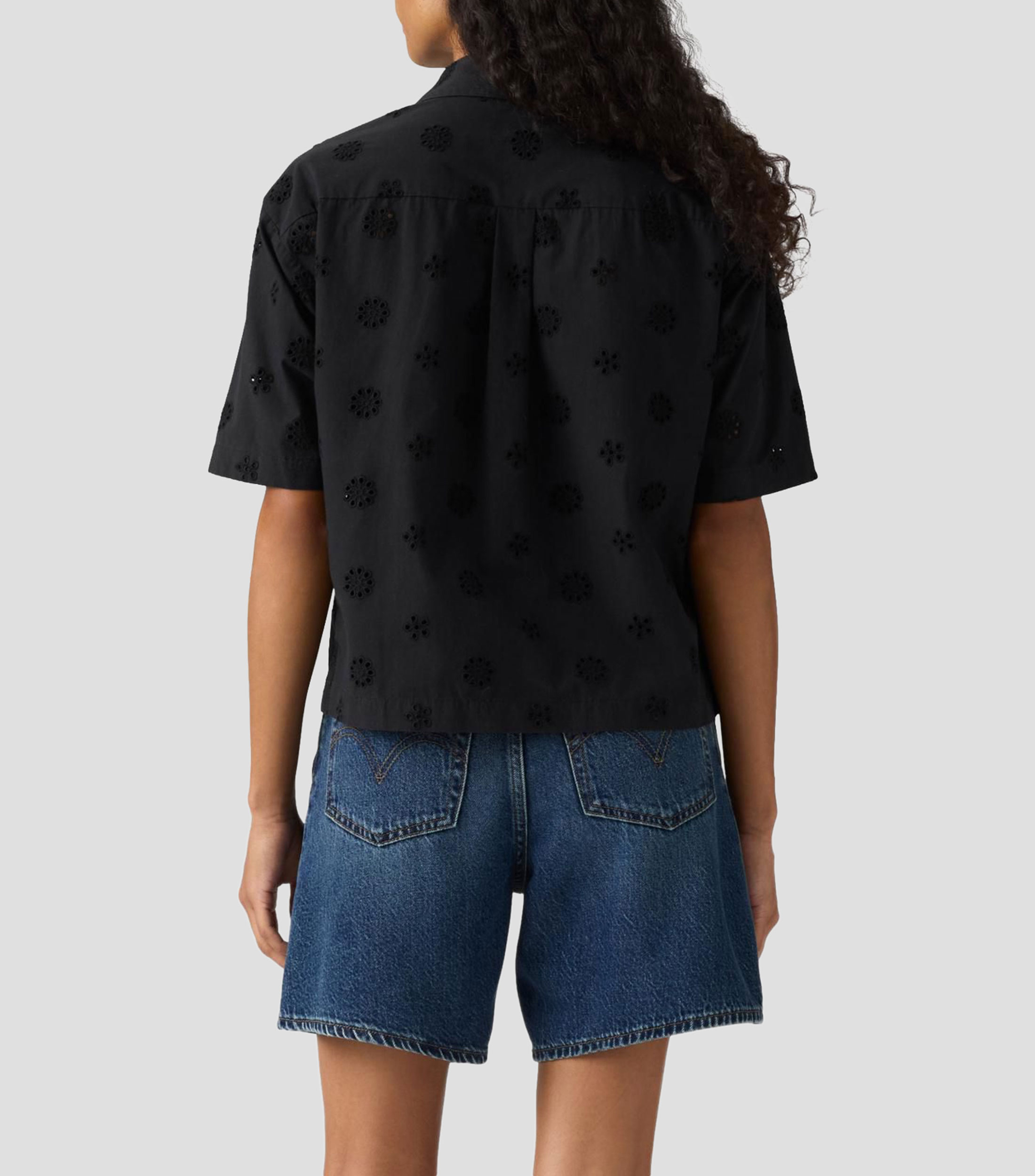 Camisa liso manga corta Mujer