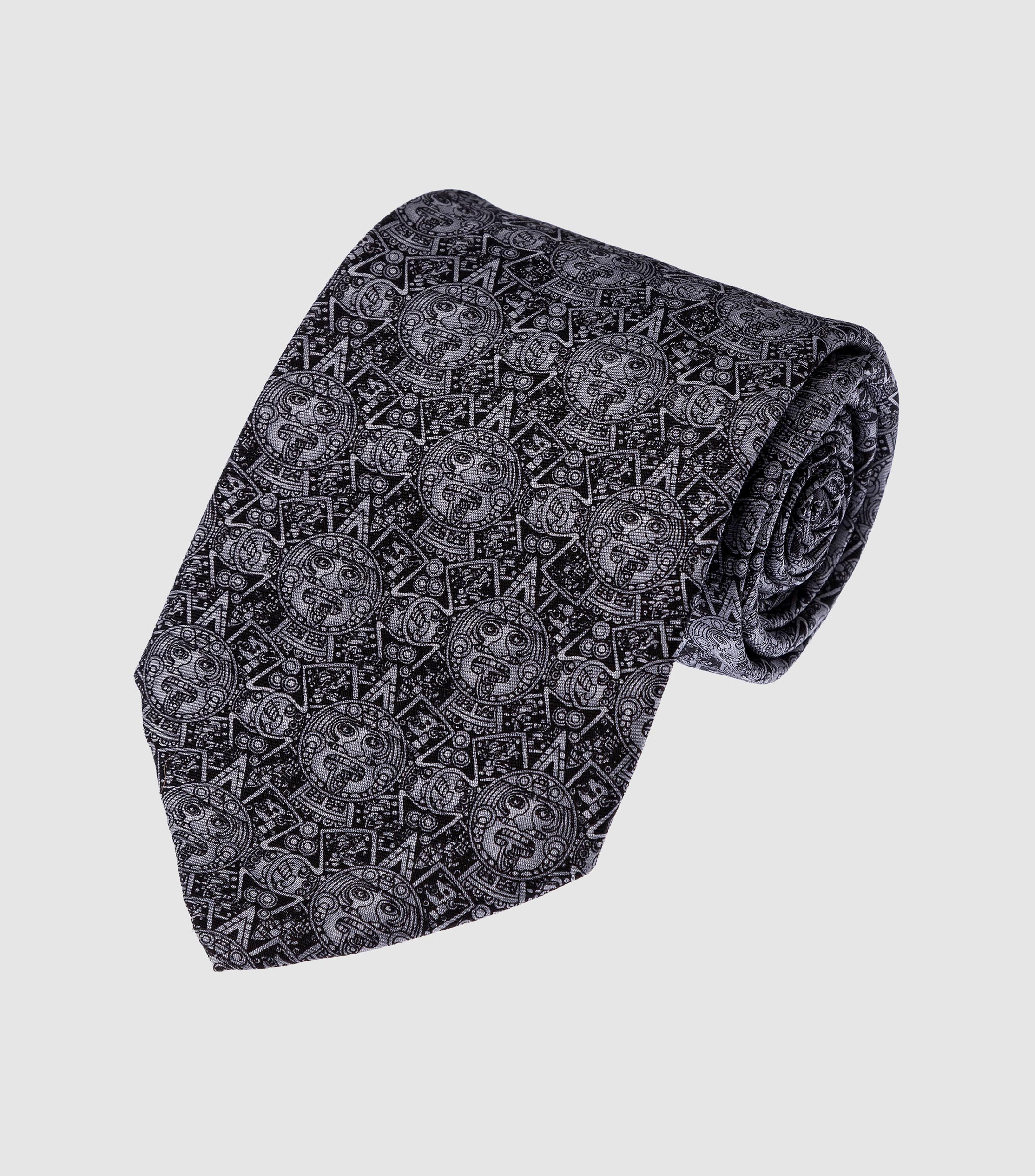 Corbata Ancha de Seda Estampada