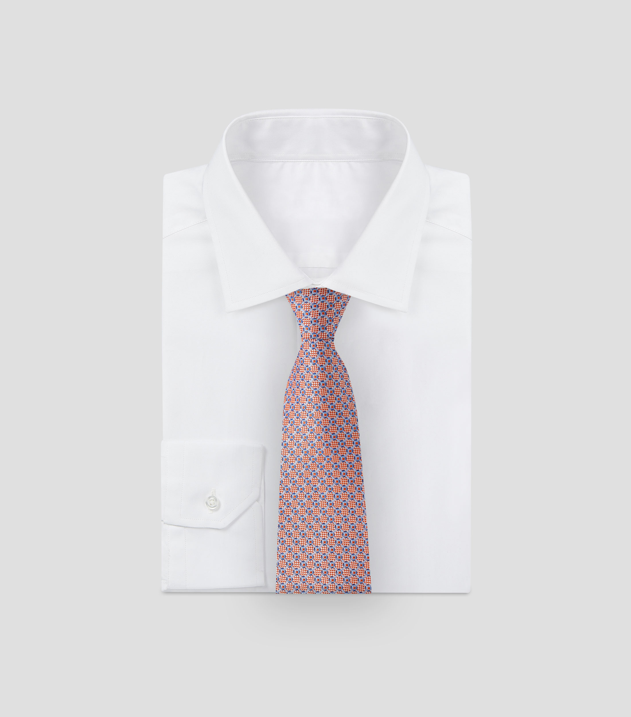 Corbata ancha en seda multicolor estampada