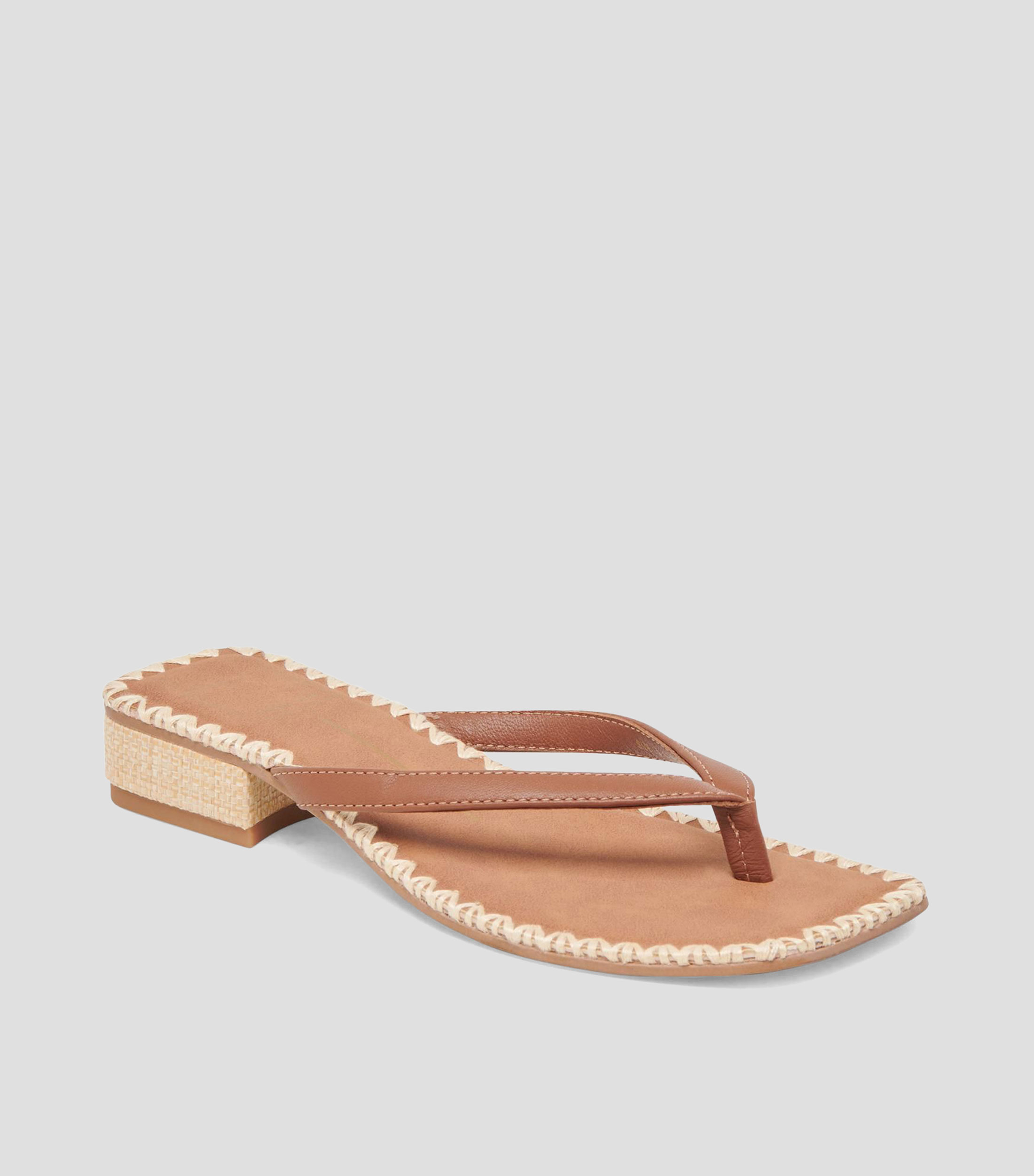 Sandalias pata de gallo con tacón bajo cuadrado Mujer