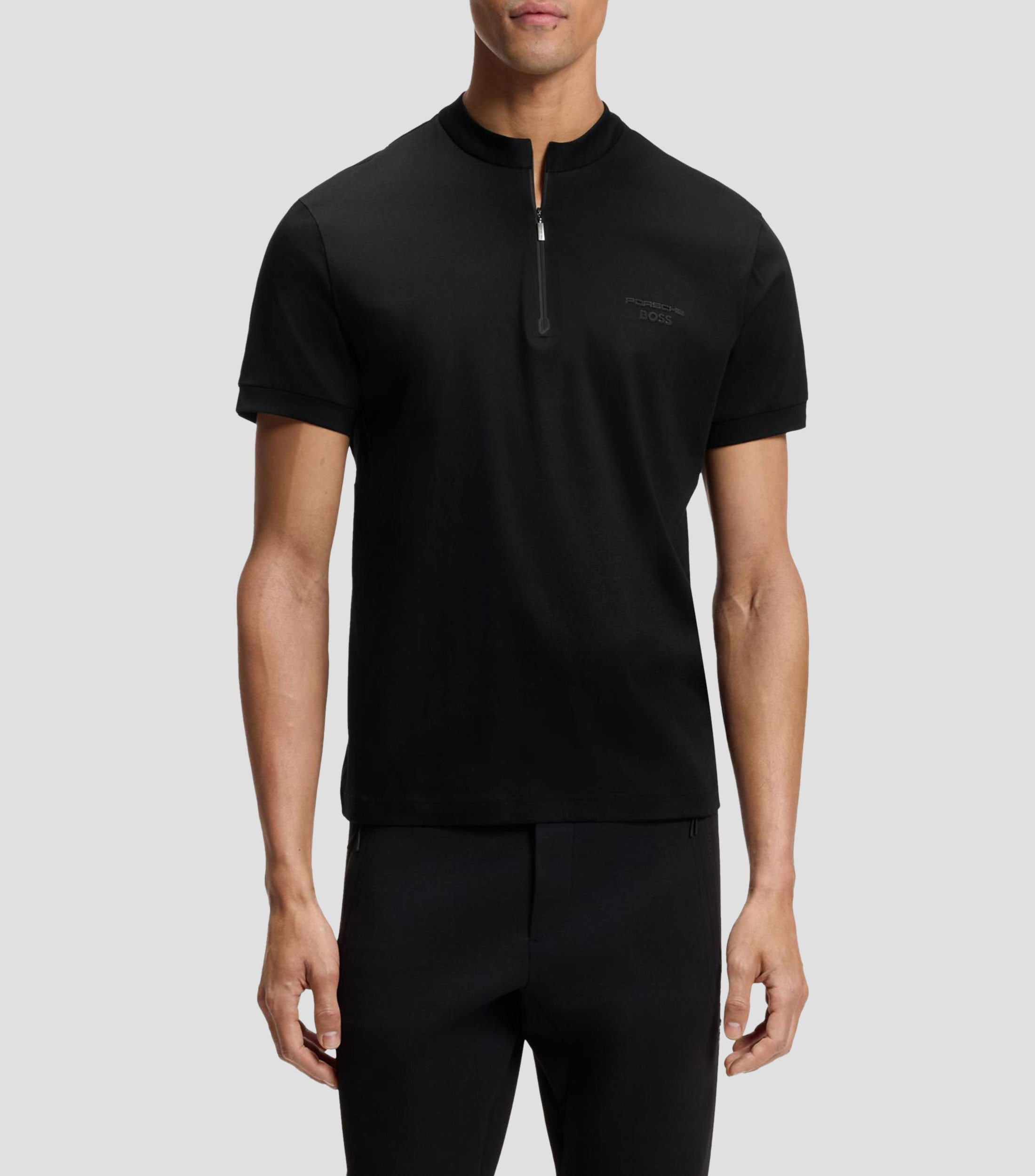 Polo Porsche x Boss con cuello con cremallera en algodón Hombre