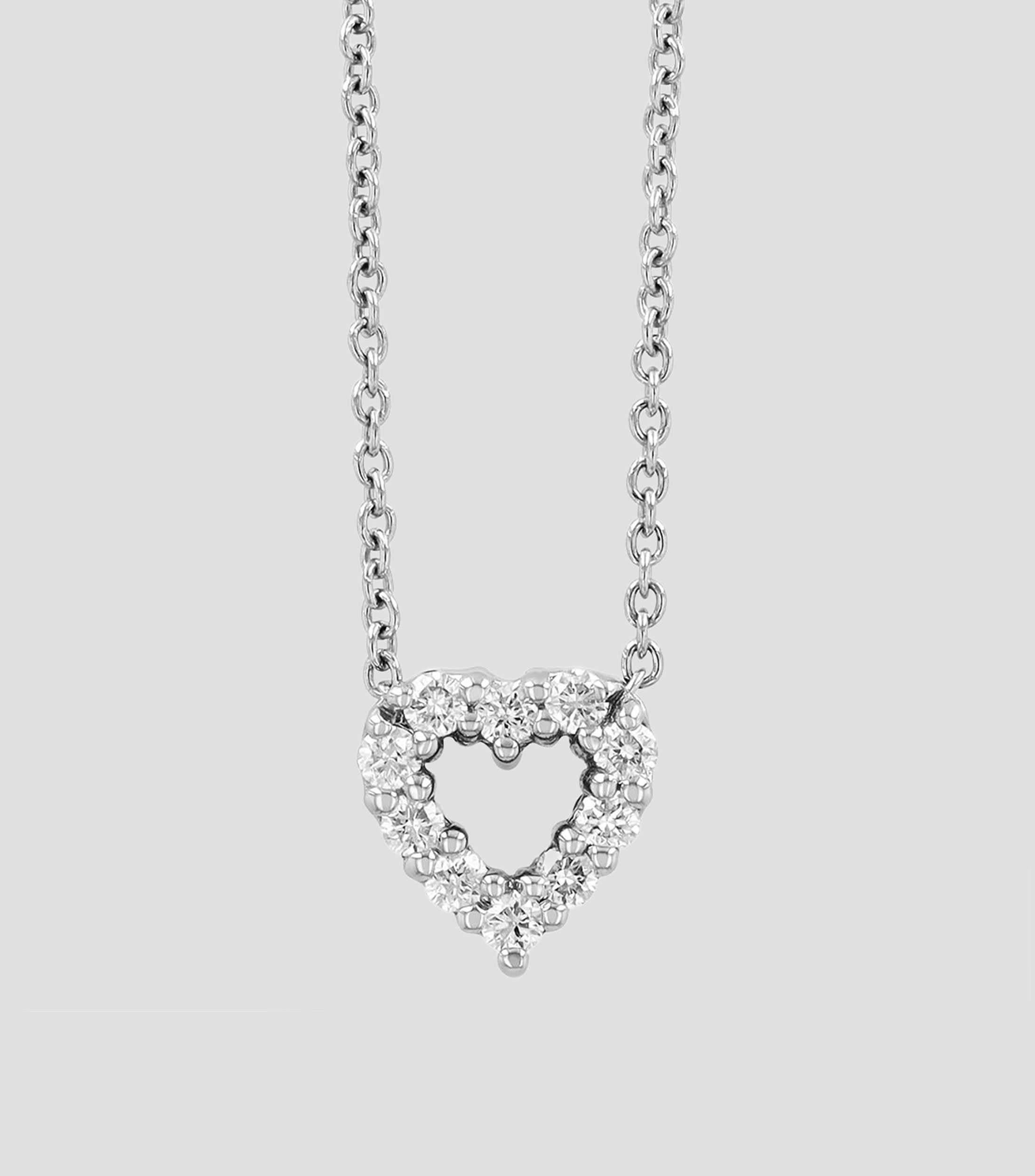 Collar en Oro blanco de 18 Kilates con diamantes y zafiros Tiny Treasures Mujer