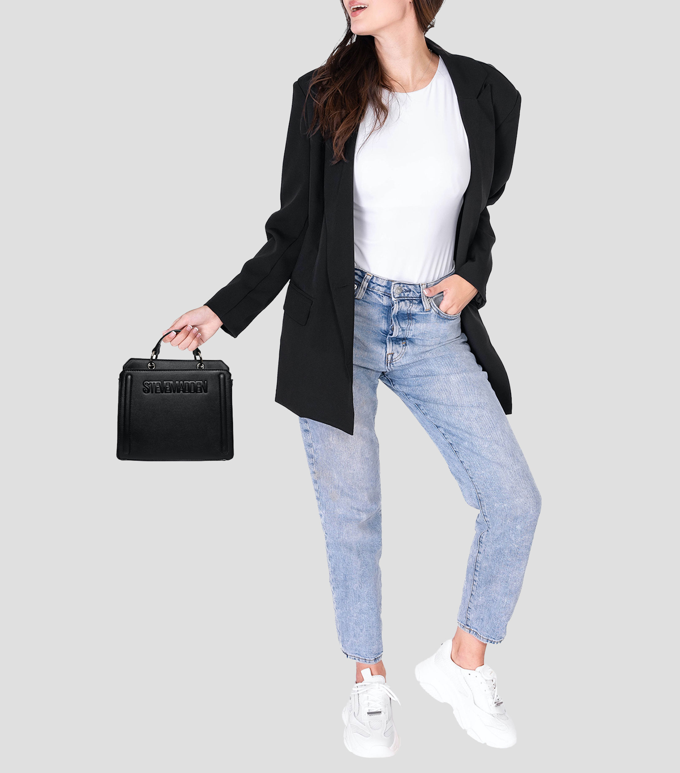 Bolsa satchel con logotipo Mujer