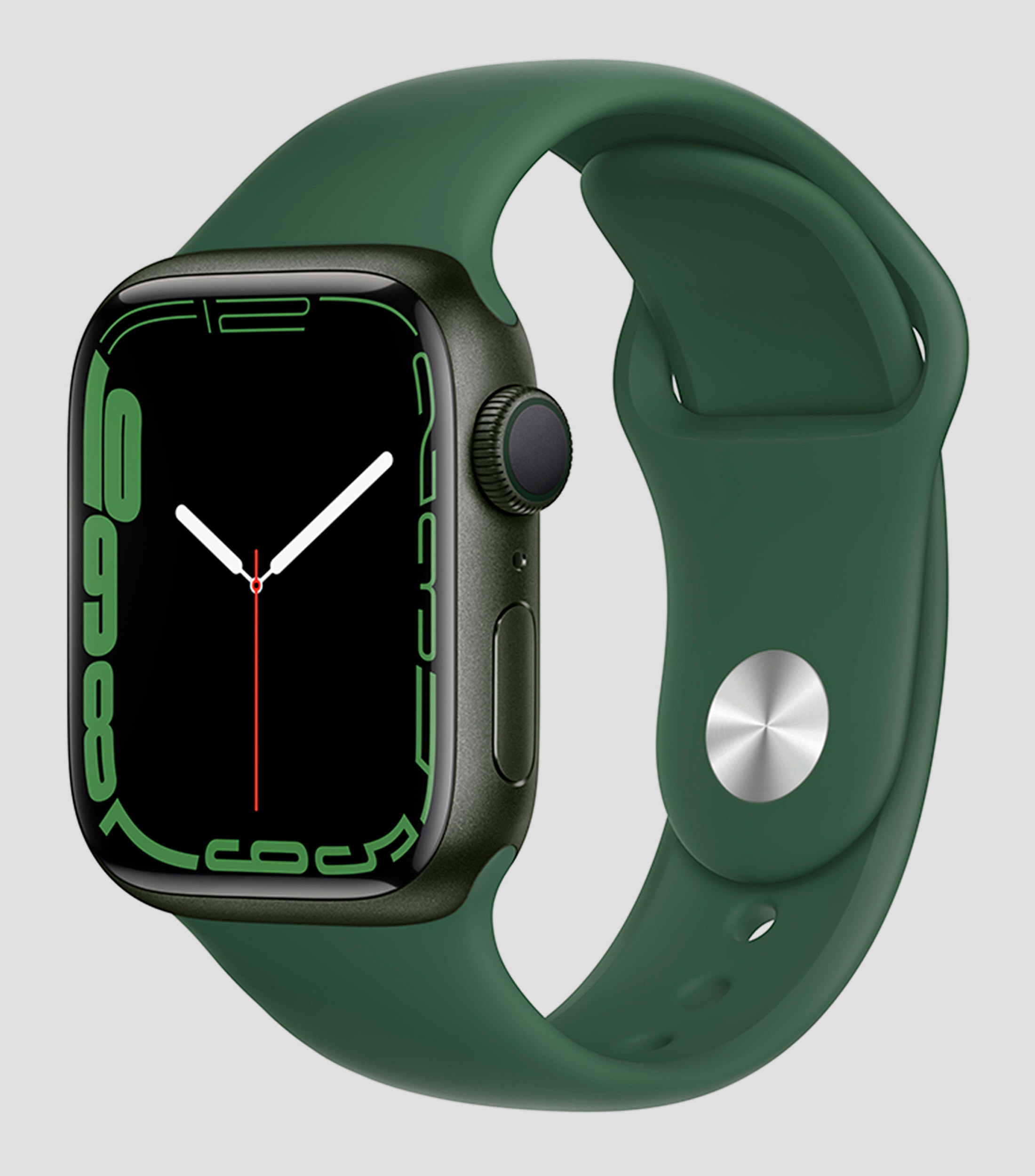 Apple Watch Series 7 (GPS) - Caja de aluminio en verde de 41mm - Correa deportiva verde trébol - Talla única
