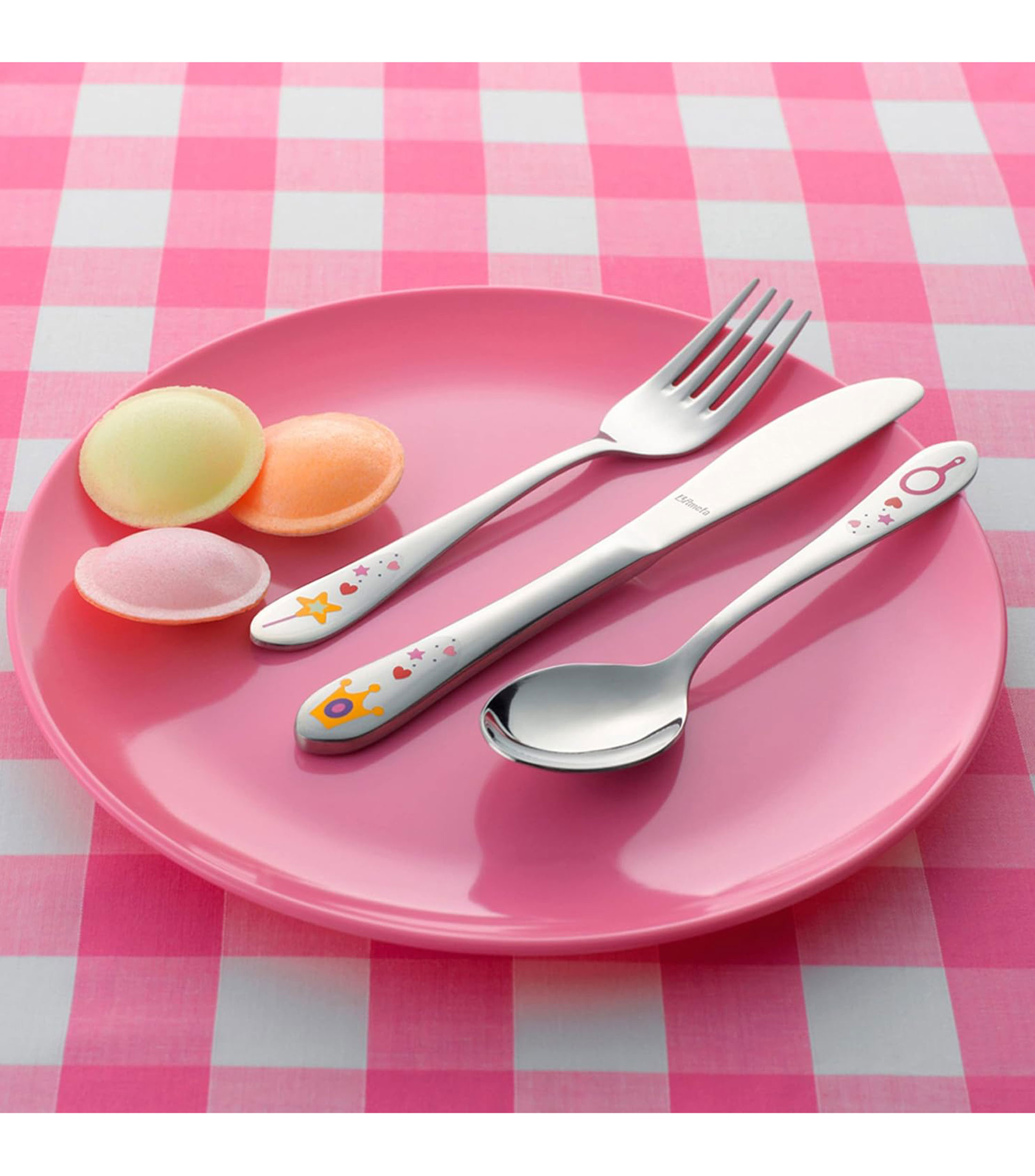 Set de cubiertos 3 piezas Princesa en Acero Inoxidable