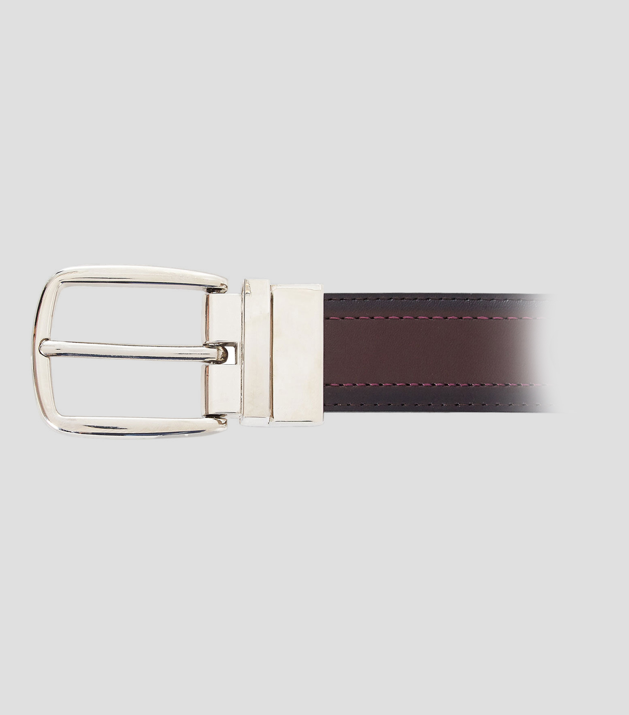 Cinturón reversible en piel bicolor Hombre