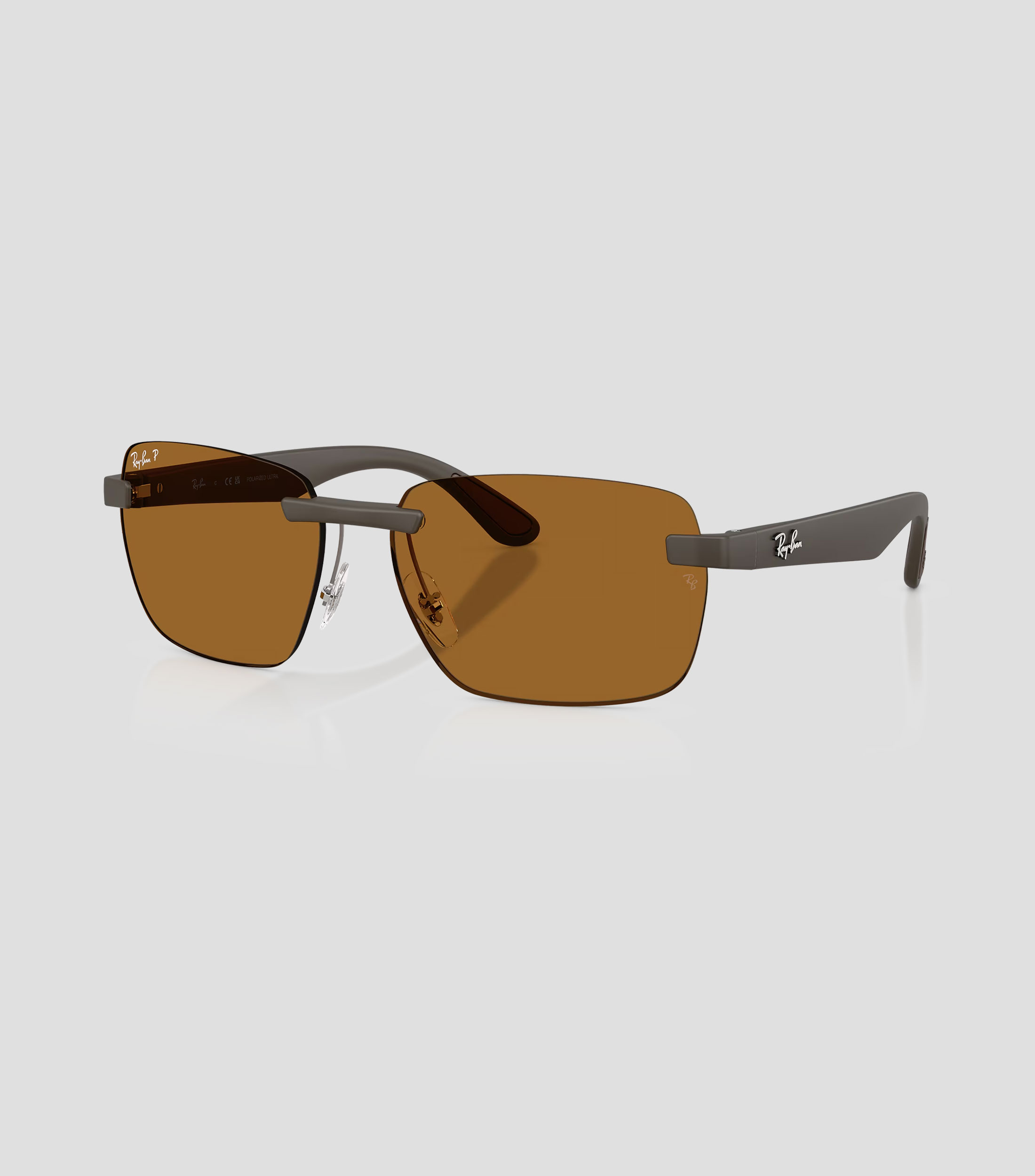Lentes de sol irregulares marrón Unisex