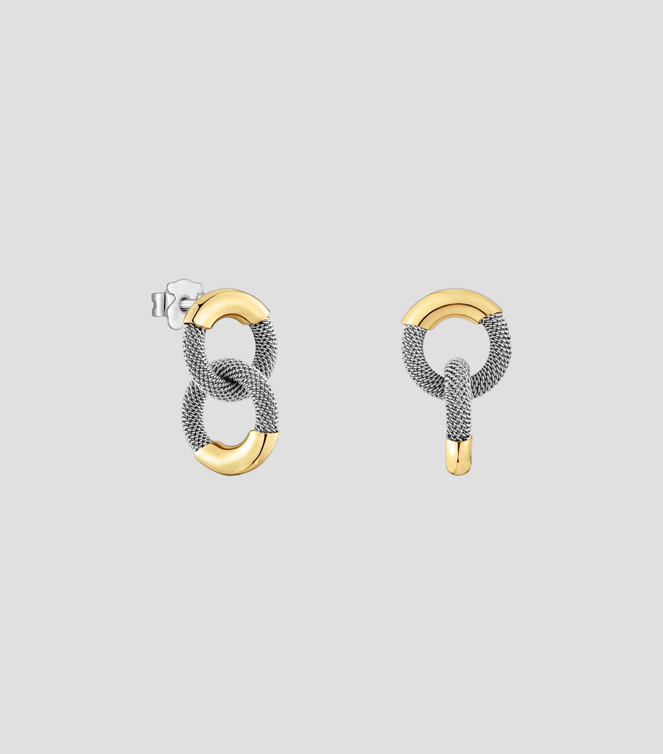 Aretes cortos en Oro amarillo de 14 Kilates Unlock Mujer