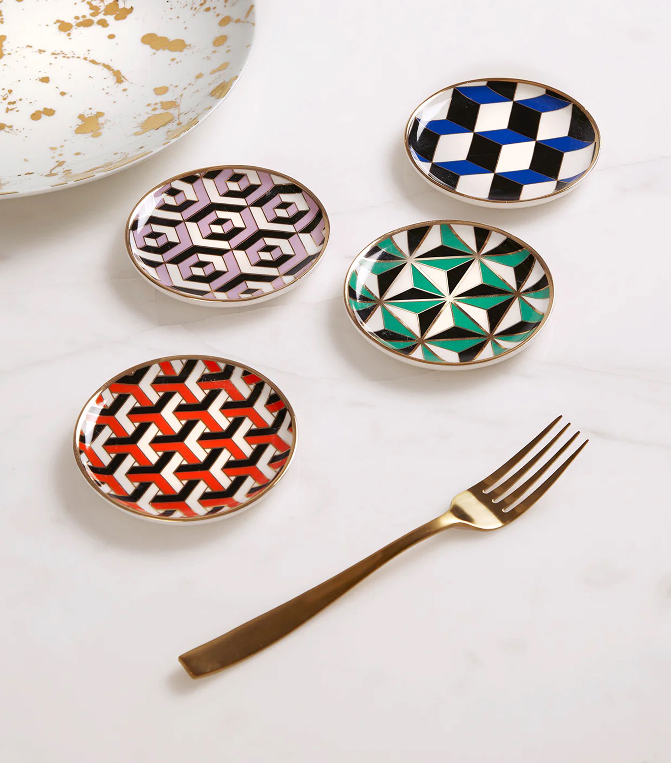 Set 4 portavasos Versailles multicolor