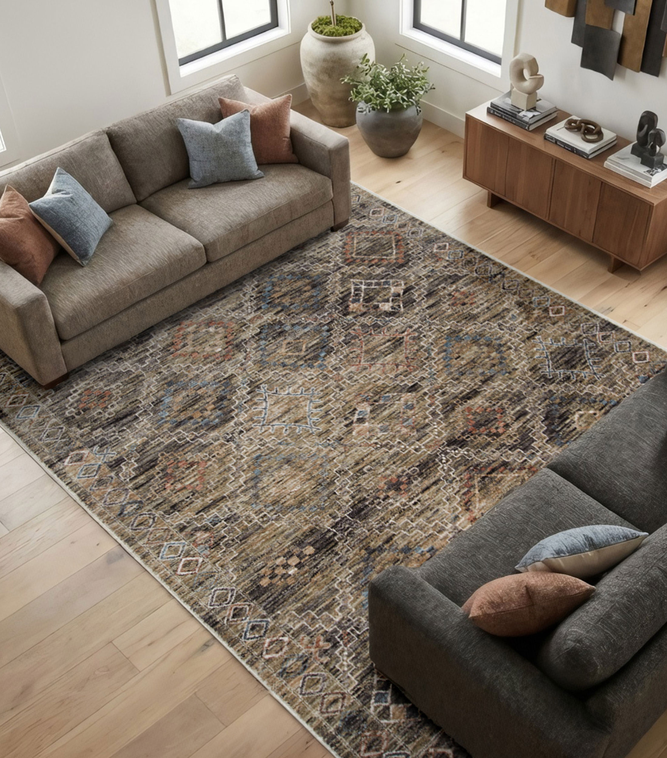 Tapete Decorativo Antika en Poliéster 185 x 125 cm