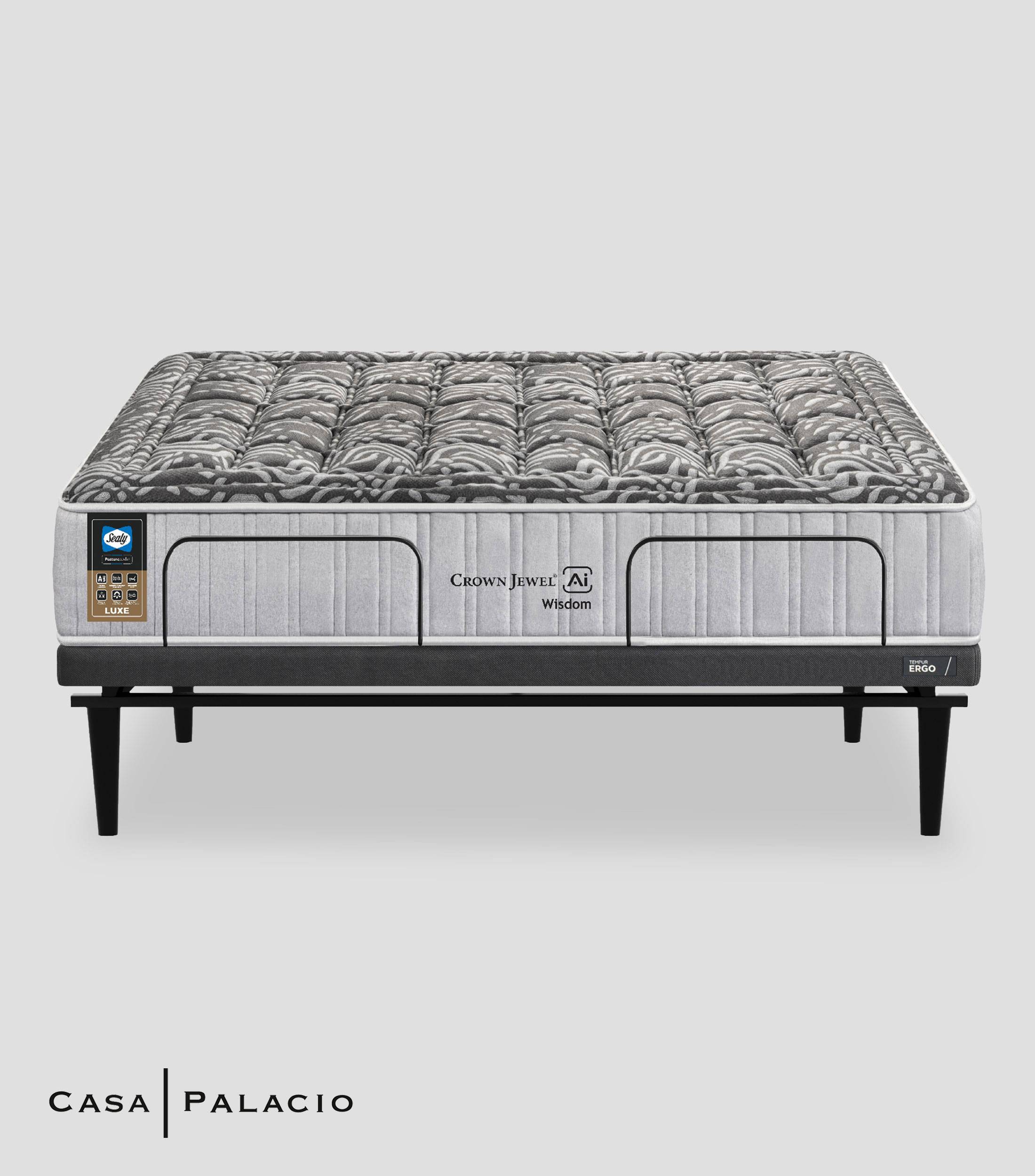 Set Colchón y Base ajustable Wisdom Luxe King Size