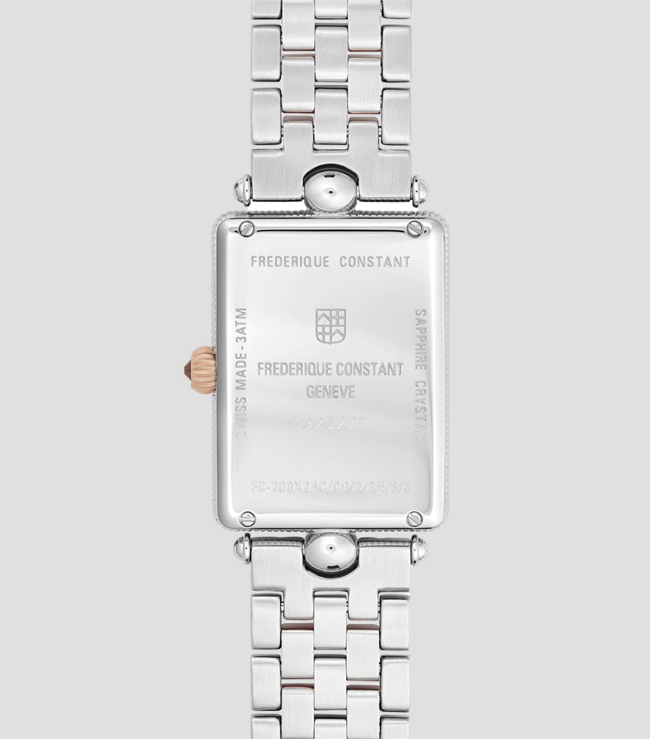 Reloj para Mujer Carree Art Deco Casual Plateado, Oro Rosa