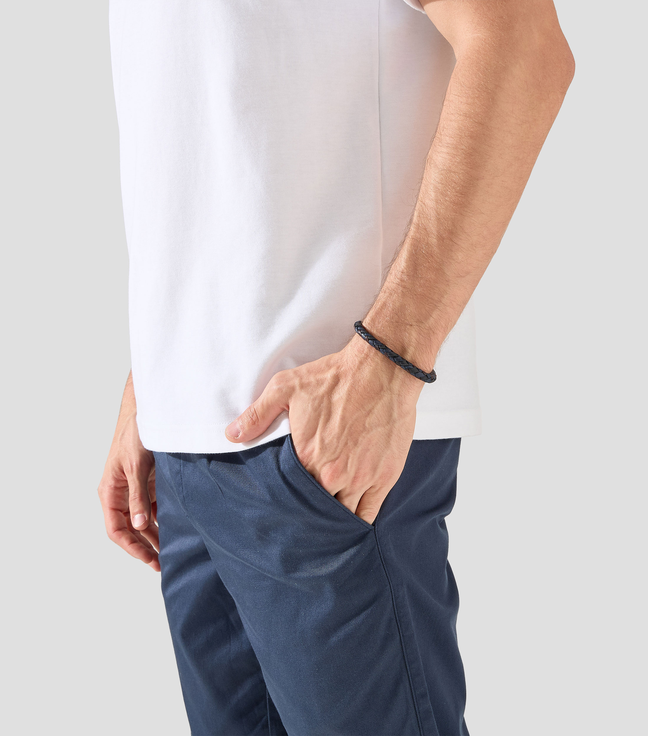 Pulsera entrelazada tricolor Hombre