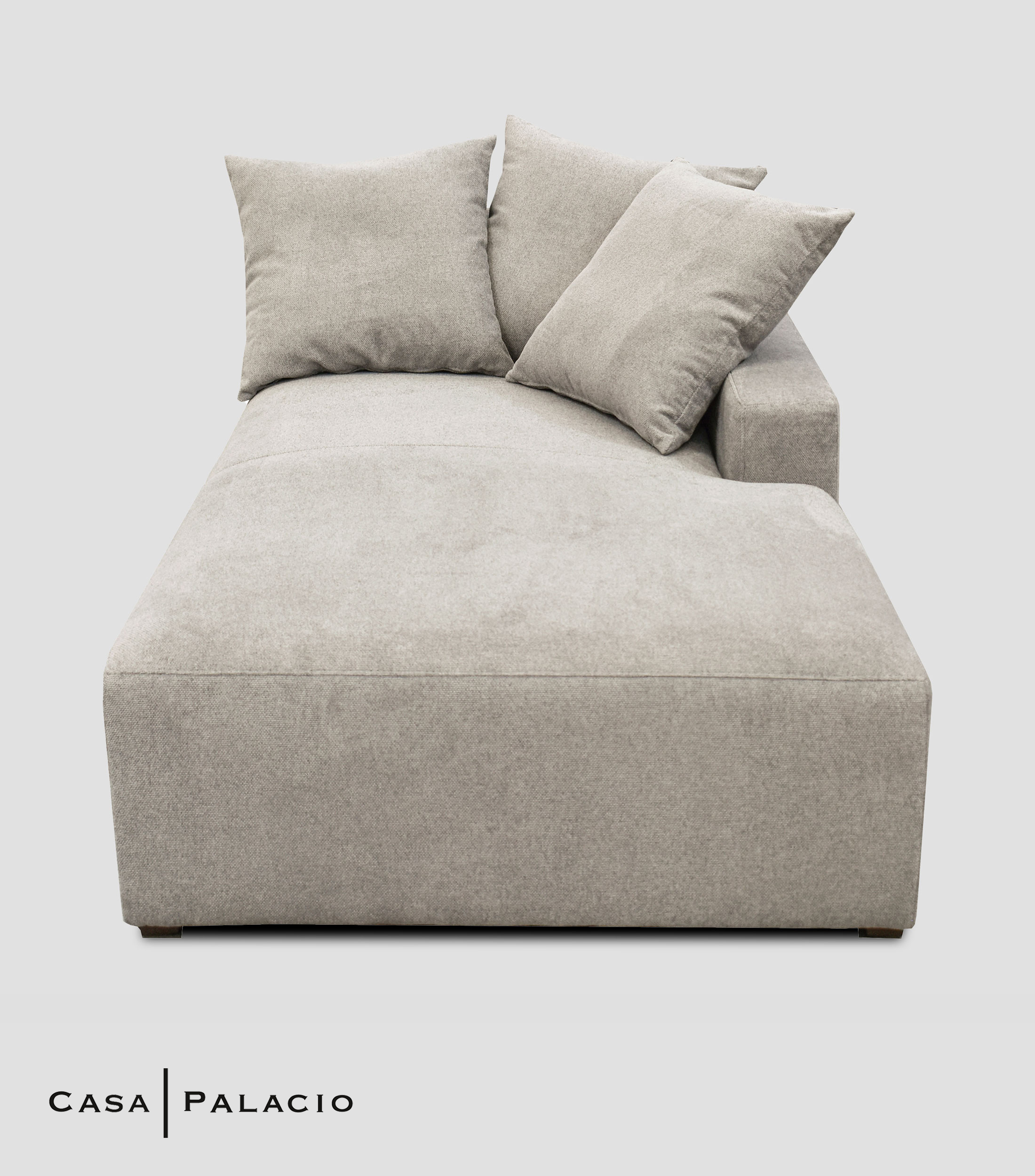 Chaise lounge derecho modular Peroni beige