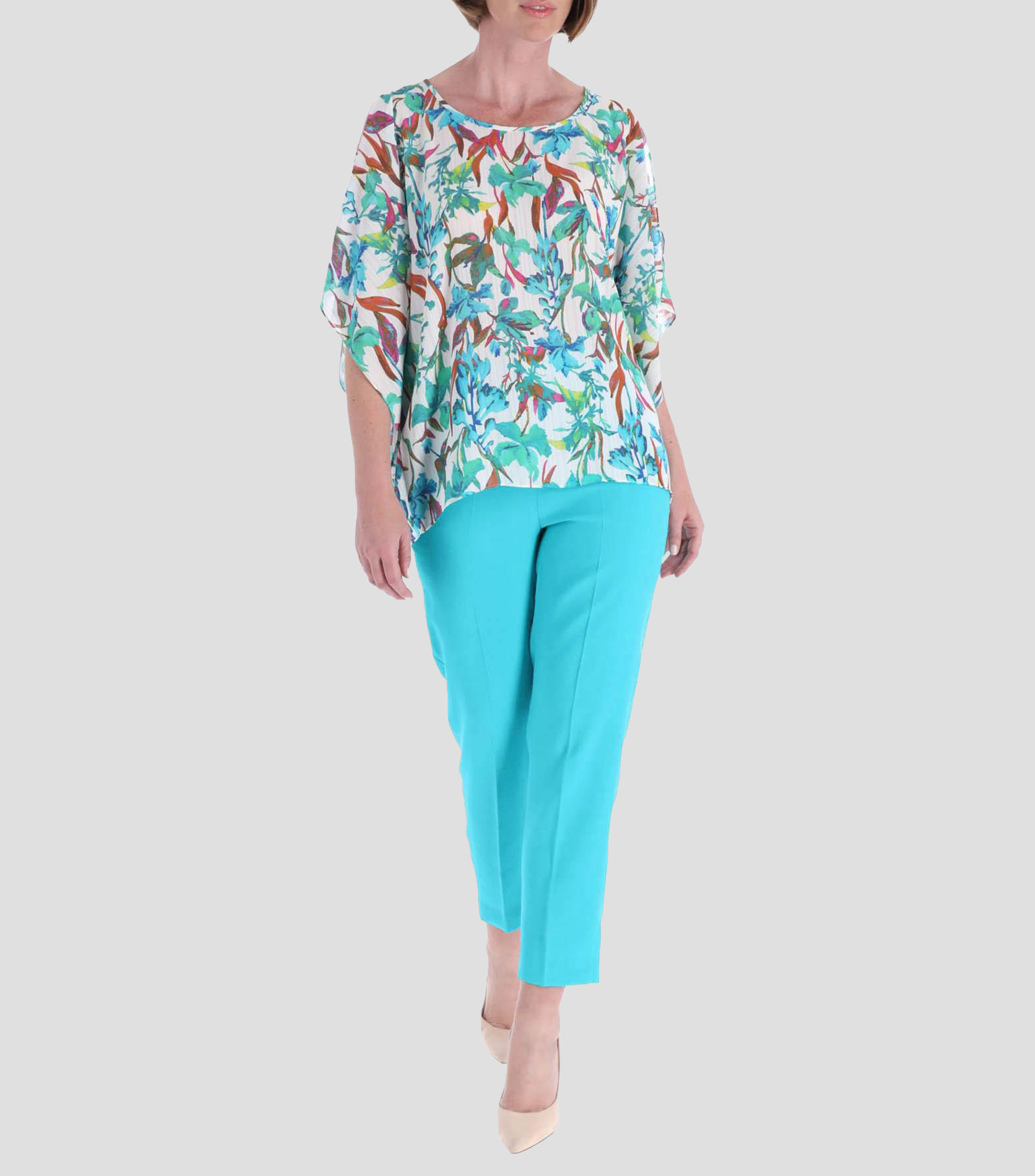 Blusa línea Petite estampada manga corta Mujer
