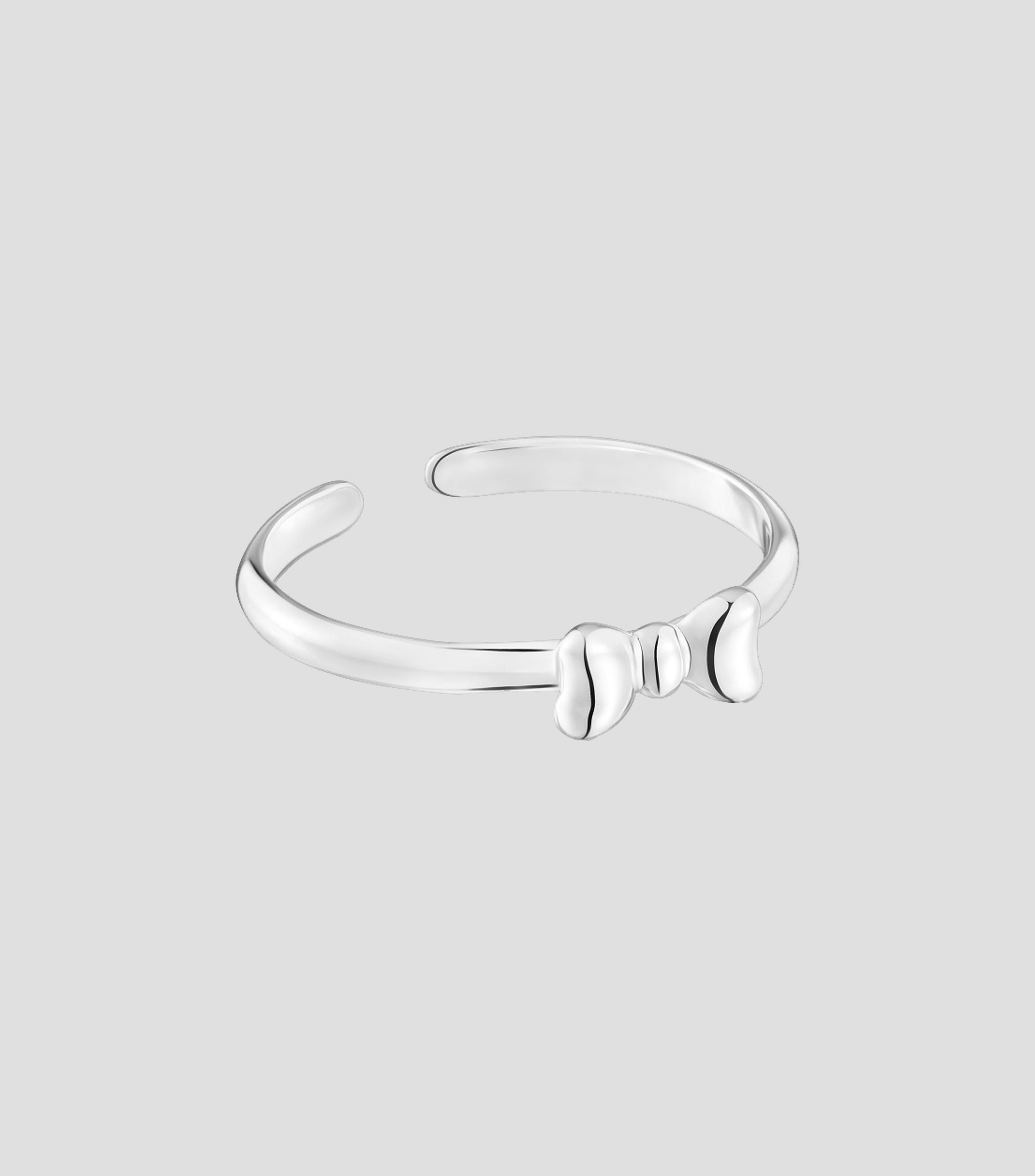 Anillo de uñas en plata de primera ley Moño Mujer