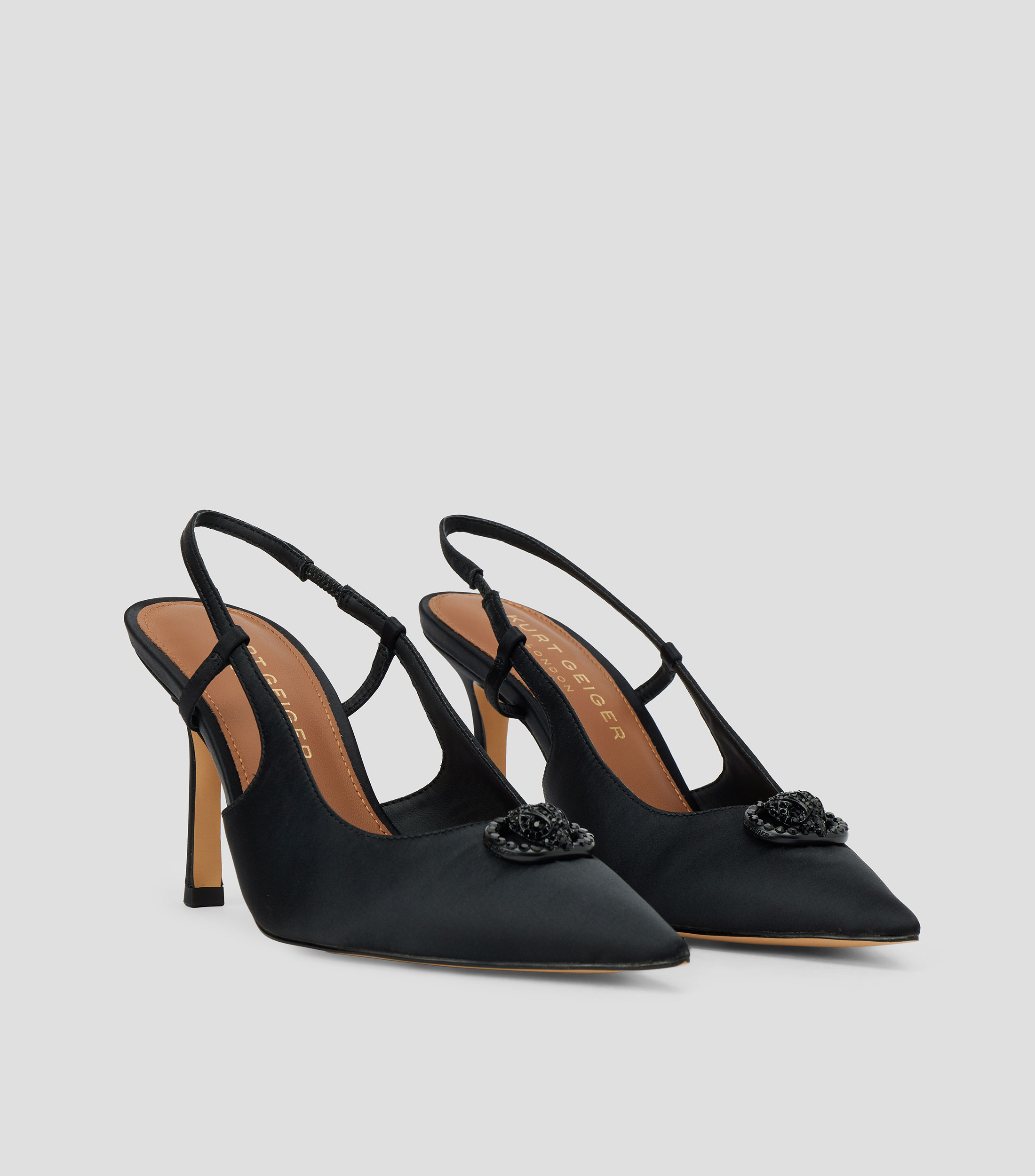 Zapatillas Slingback con tacón delgado de 9.5 cm Mujer