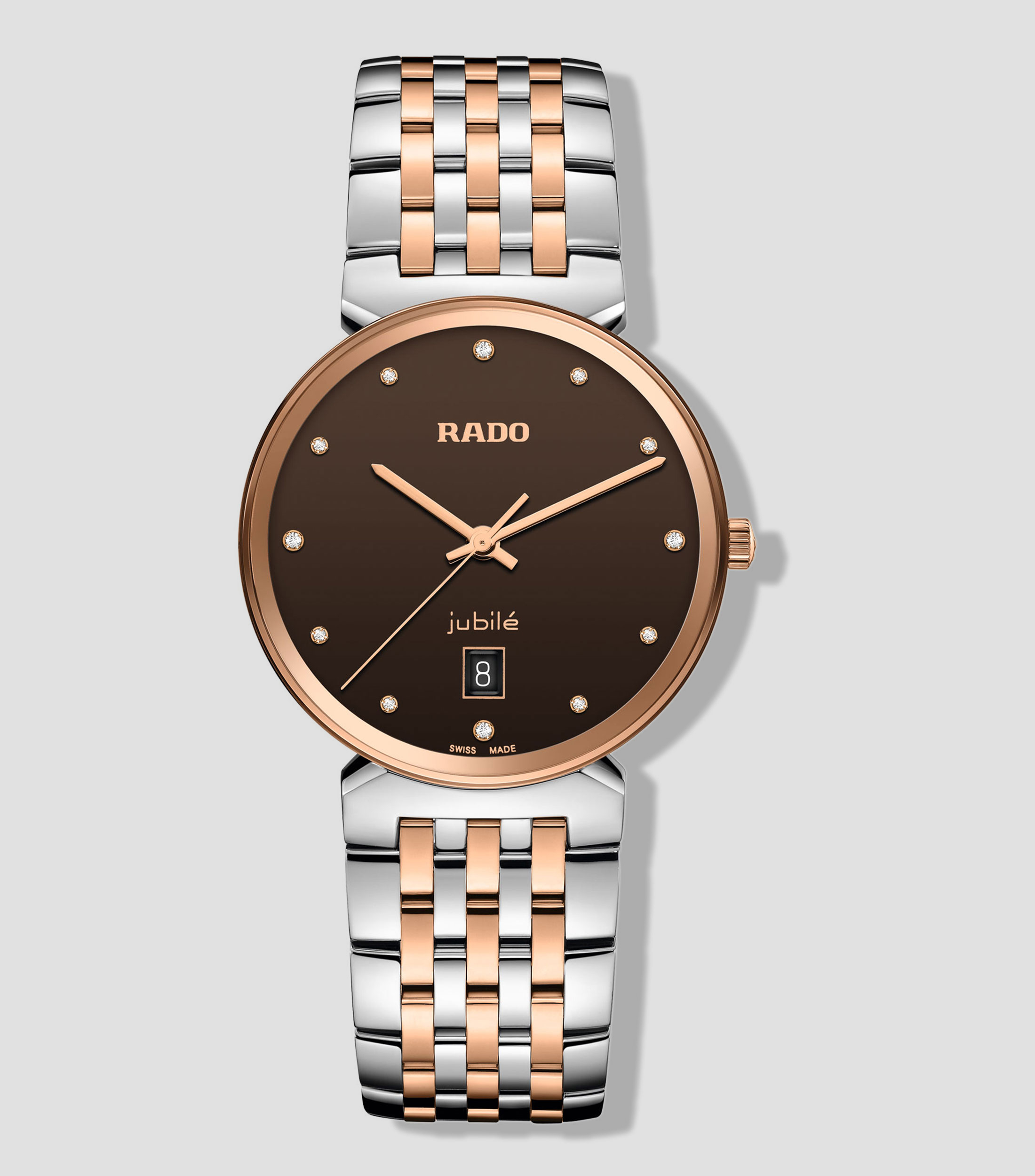 Reloj Unisex Cuarzo Florence Diamonds Classic Carátula Café
