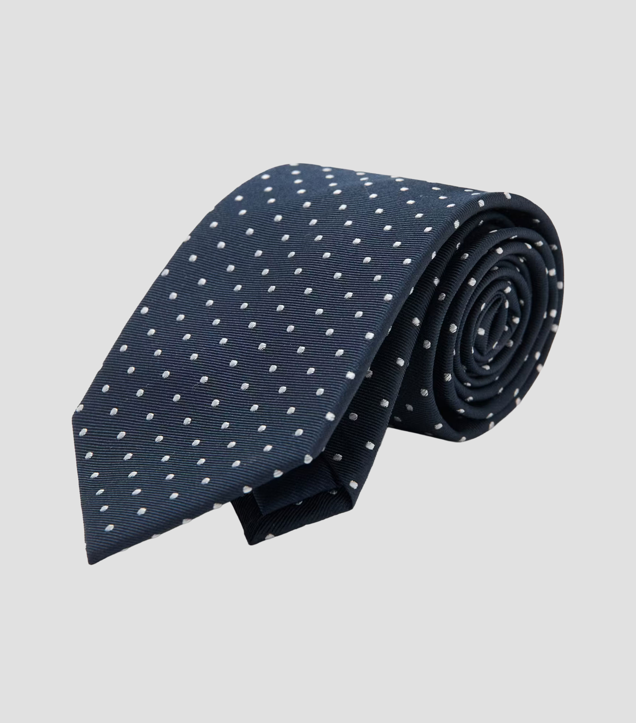 Corbata ancha Navy Polkadots