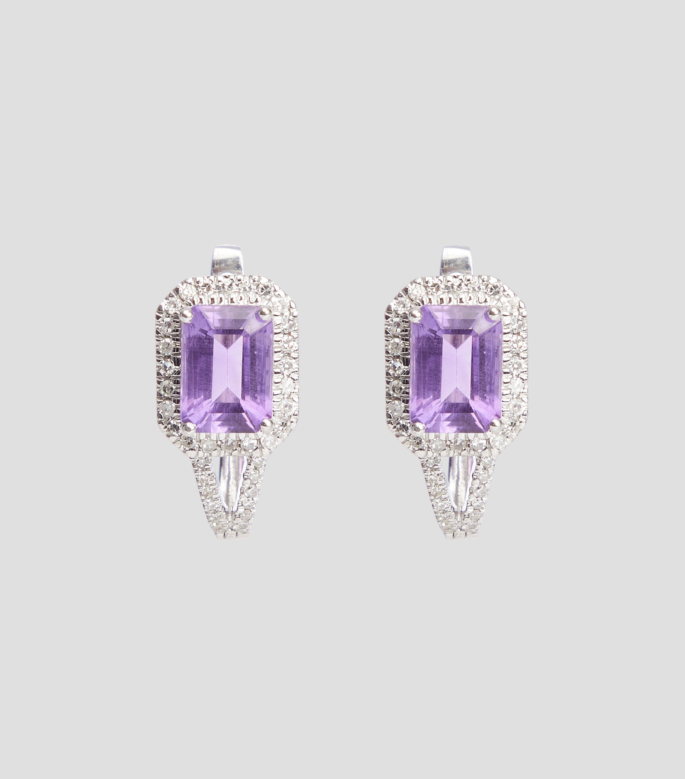 Aretes en oro blanco de 14 Kts Mujer