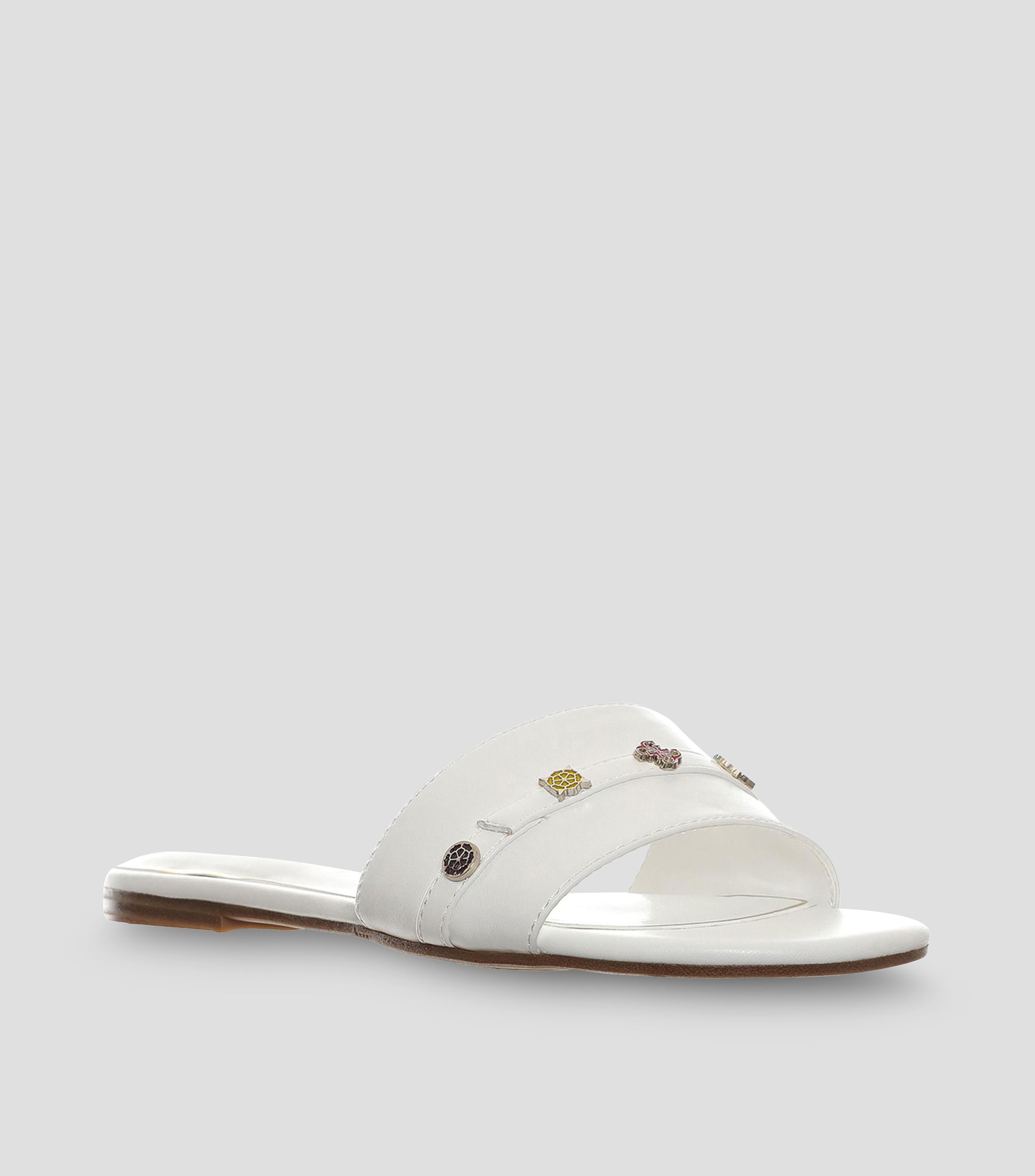 Sandalias con tacón bajo de media luna Mujer