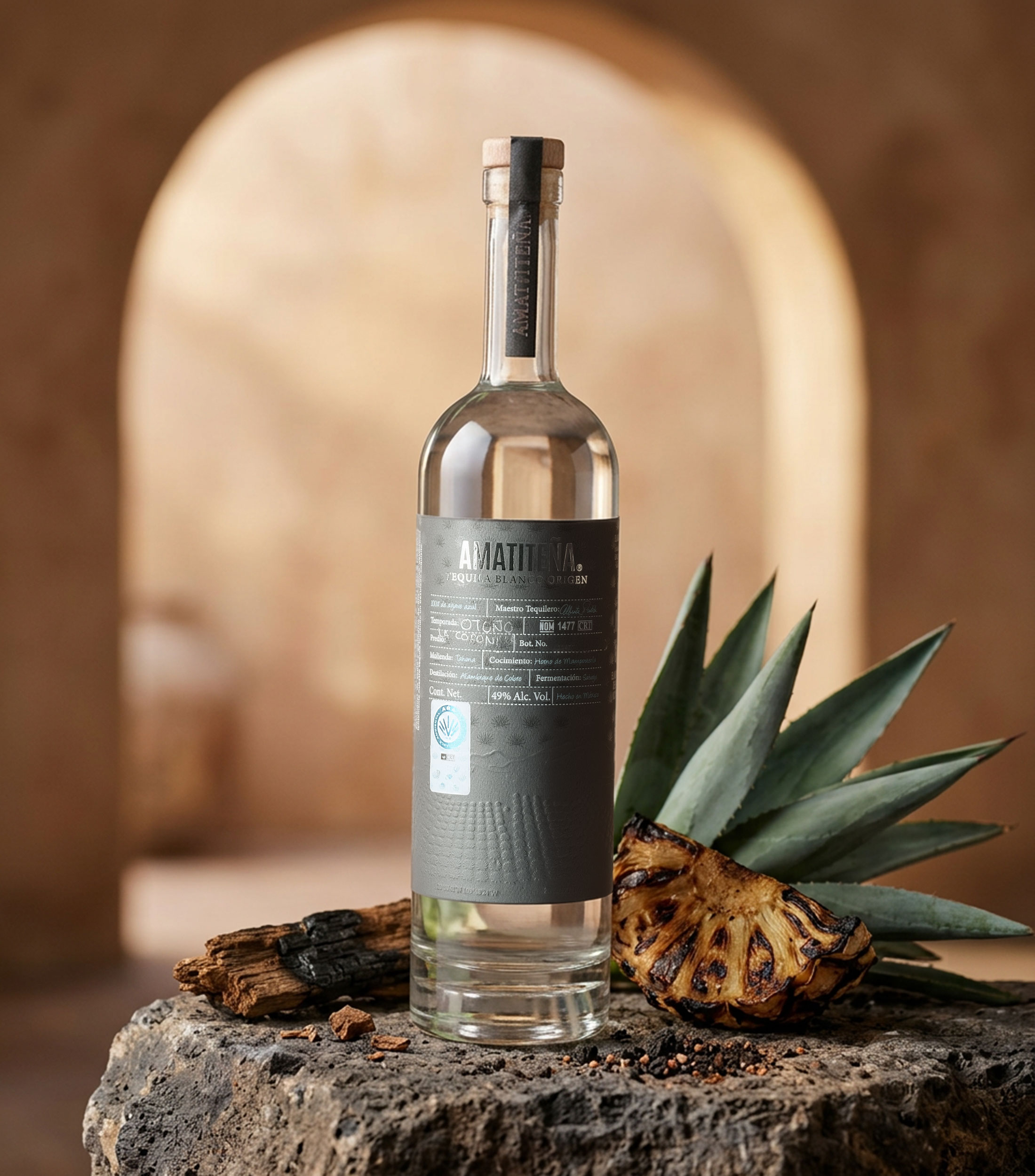 Tequila Blanco Origen Amatiteña, 750 ml