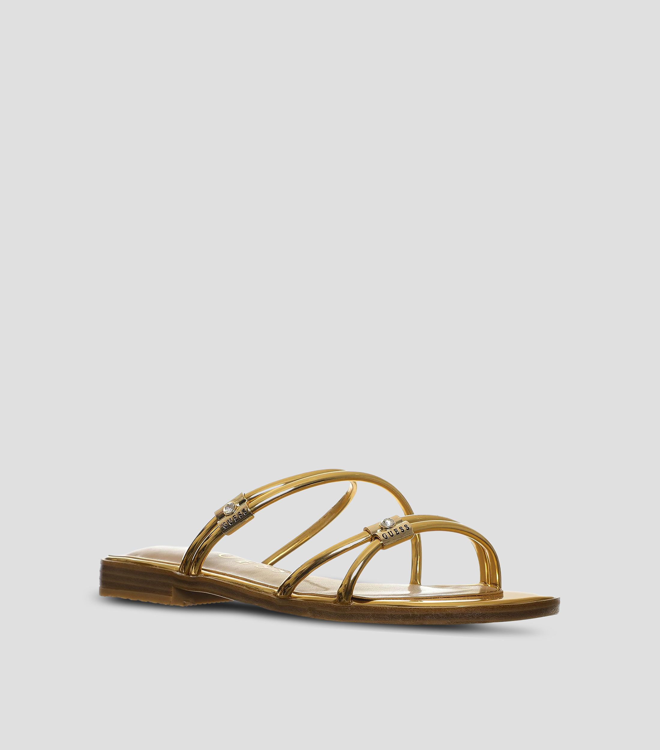 Sandalias con tacón bajo media luna Mujer