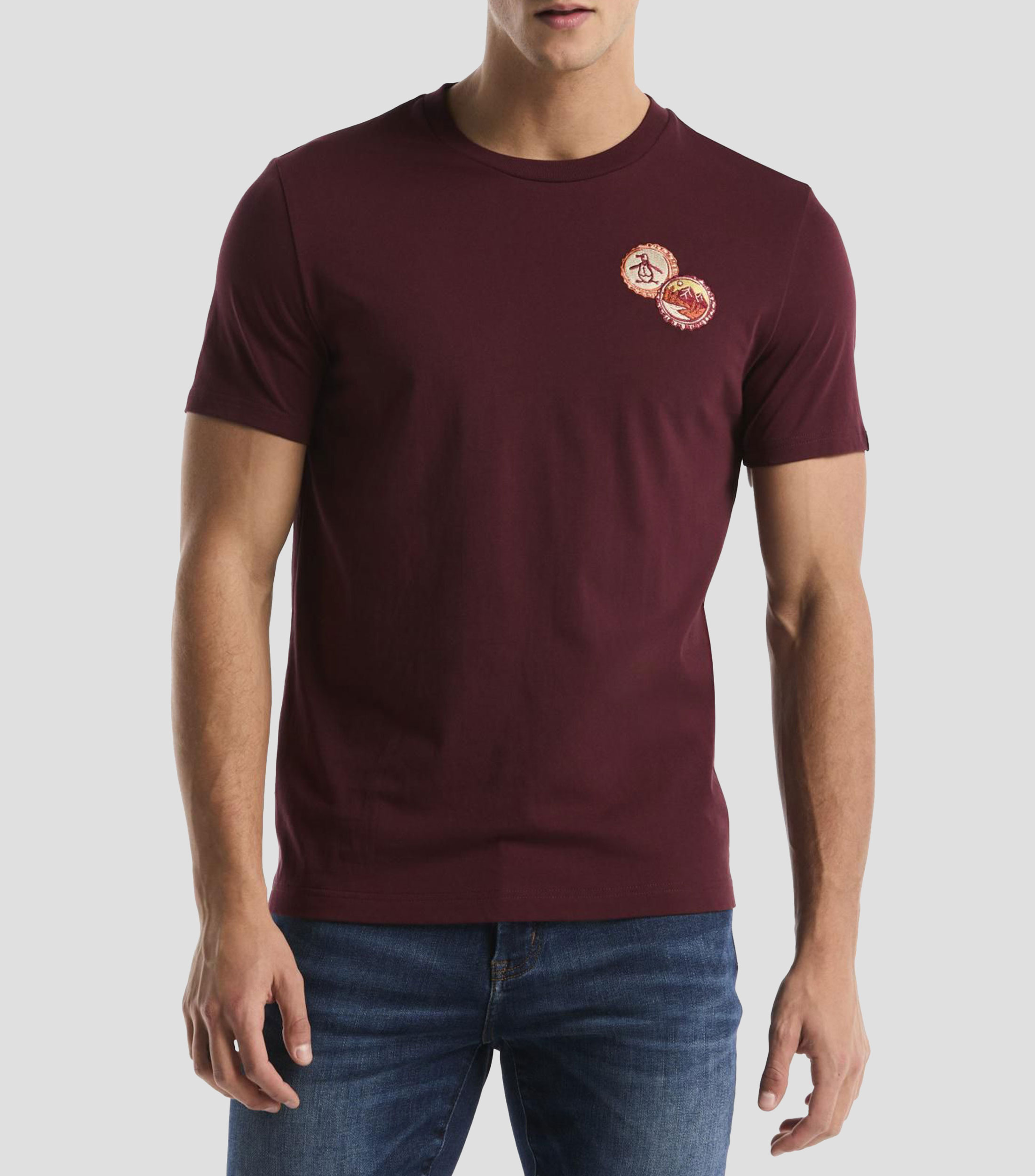 Playera cuello redondo manga corta lisa Hombre