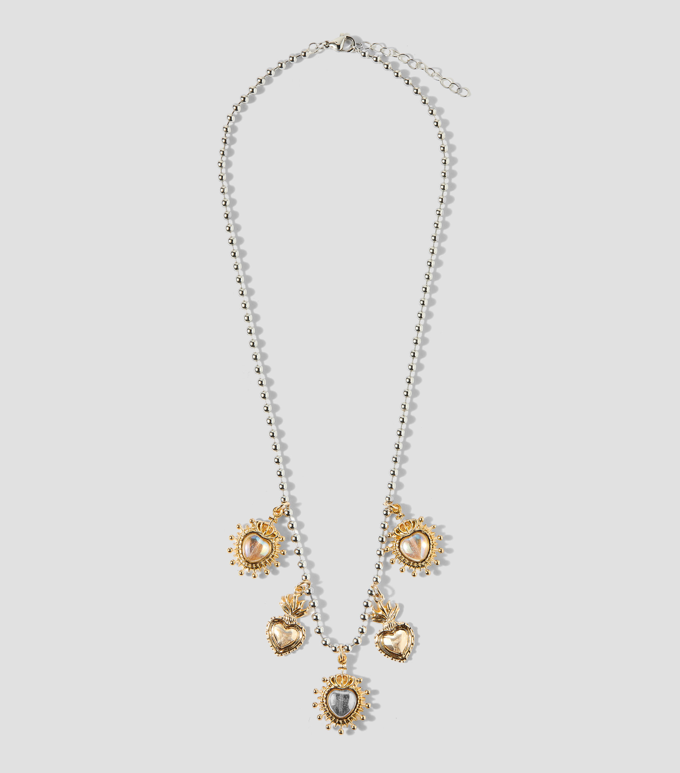 Collar con dijes en forma de corazón Divino Mujer