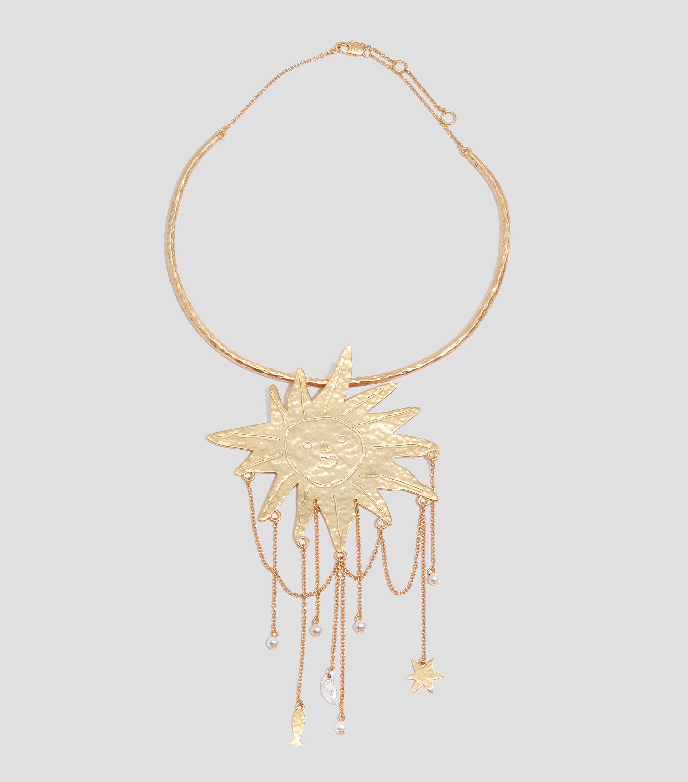 Collar con sol y luna Mujer